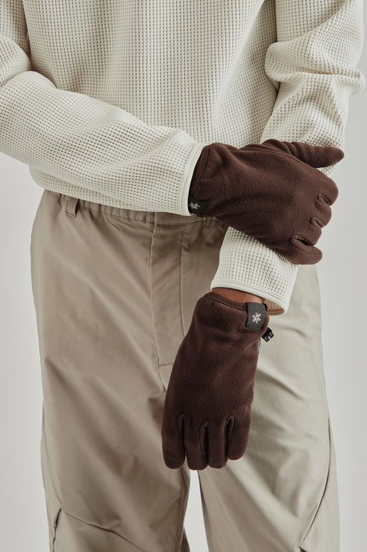 POLARTEC Wind Pro Gloves - Jet brown