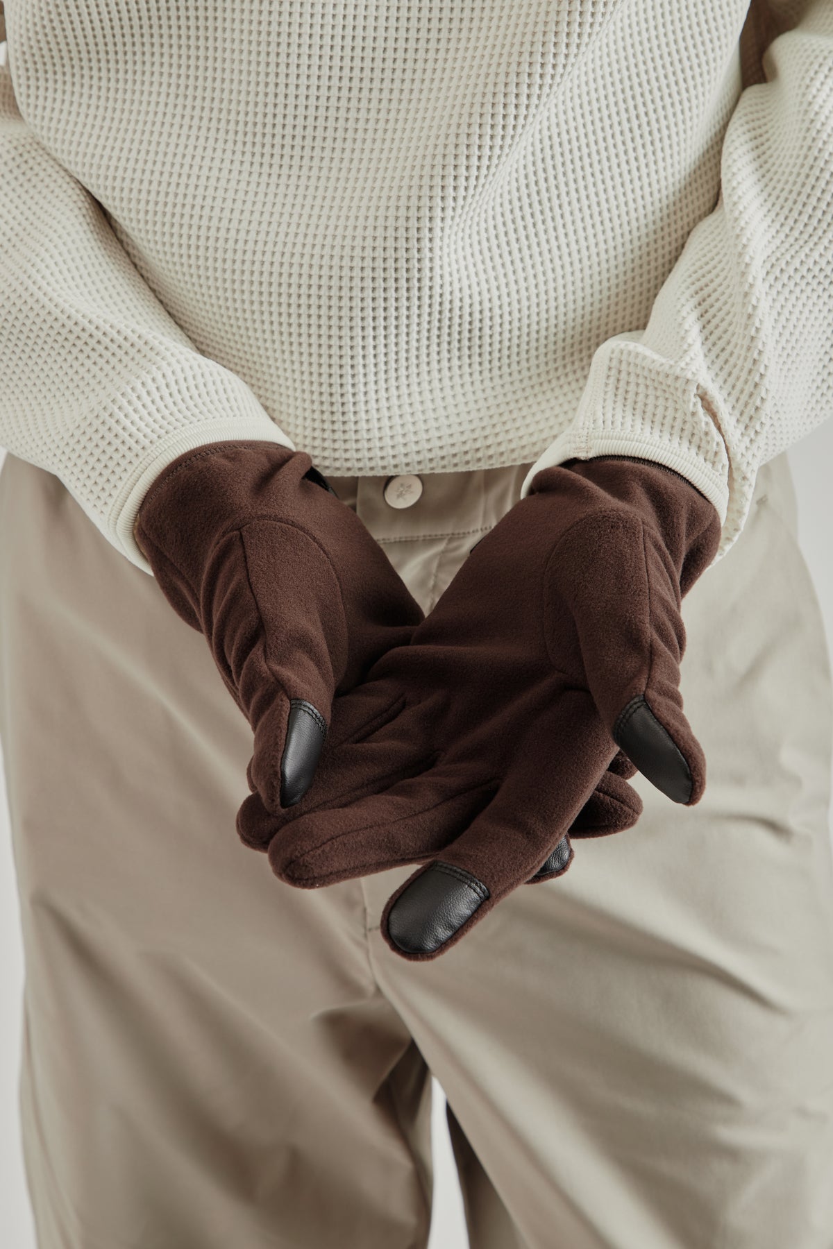 POLARTEC Wind Pro Gloves - Jet brown