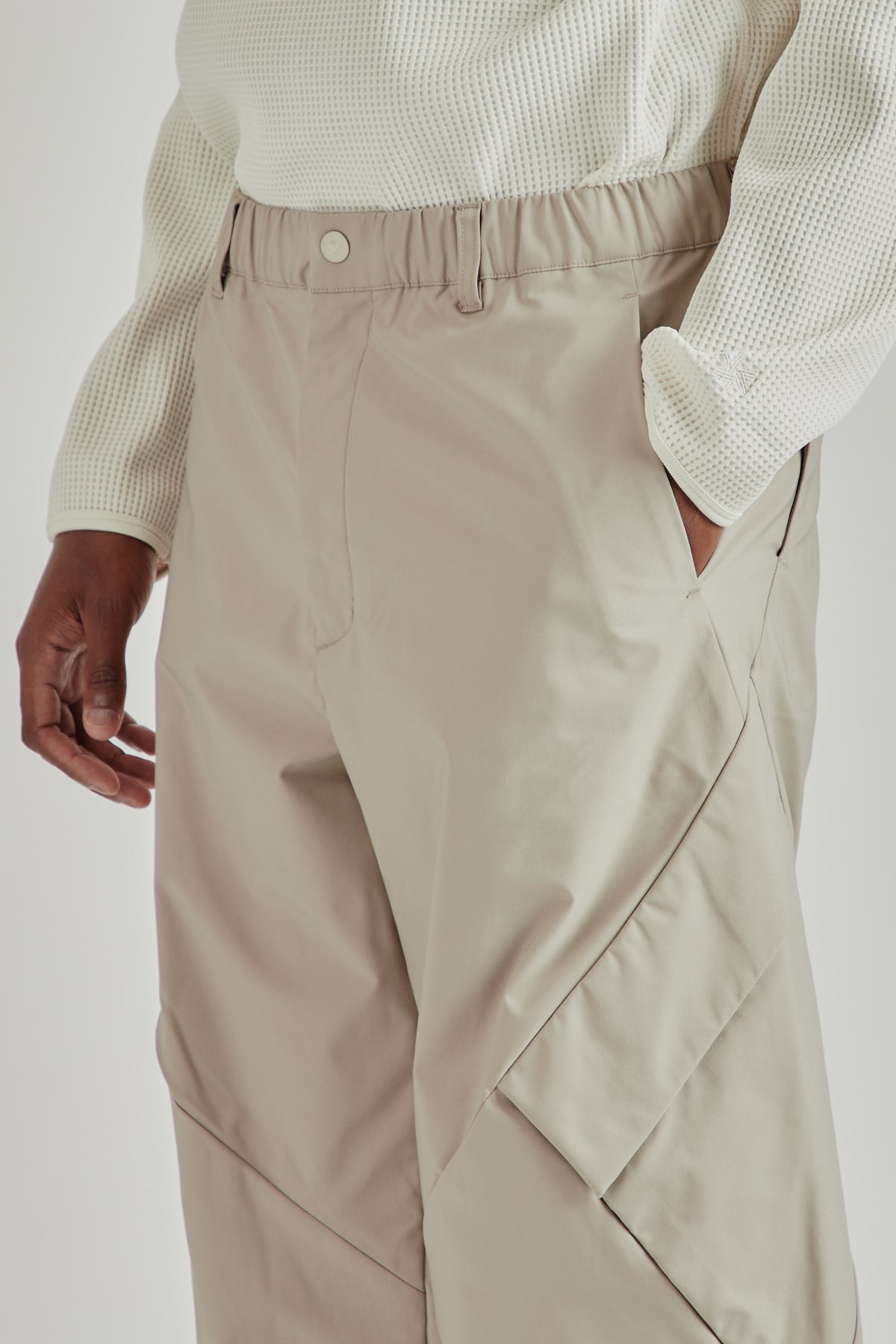 Pocket Double Weave Pants - Woody Beige