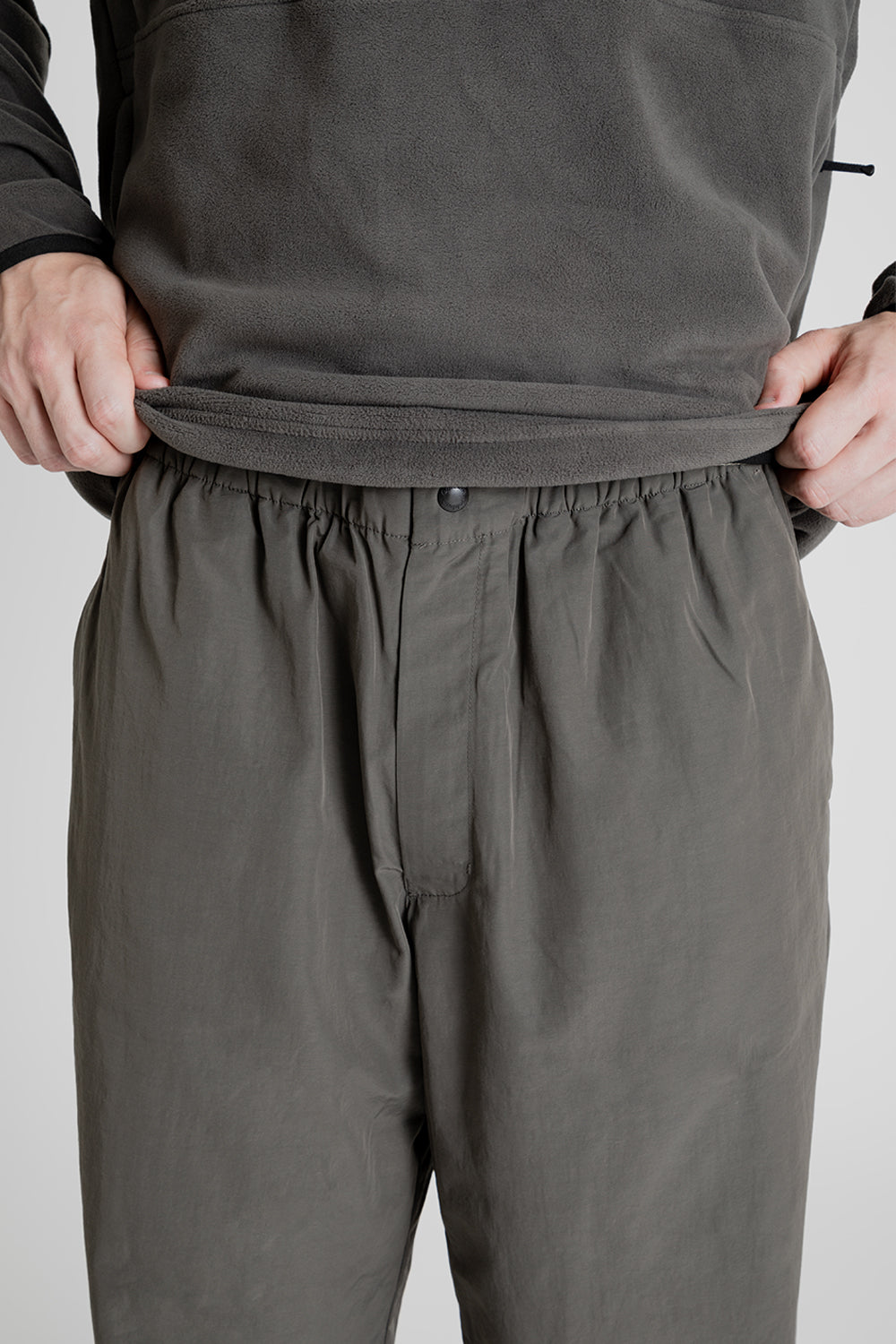 Goldwin Relax Straight Easy Pants in Dark Olive