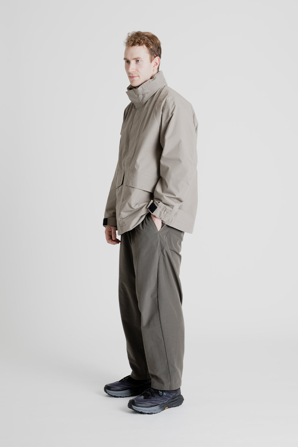 Goldwin Relax Straight Easy Pants in Dark Olive