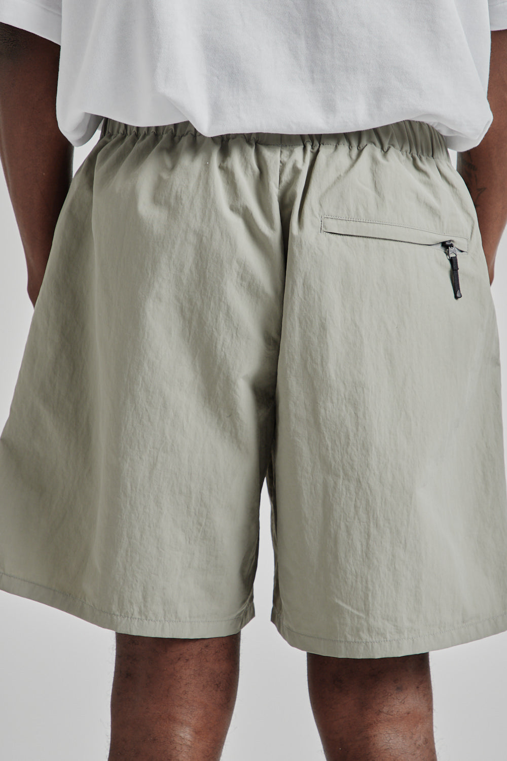 Goldwin SS25 Nylon Shorts Moon Mist 08