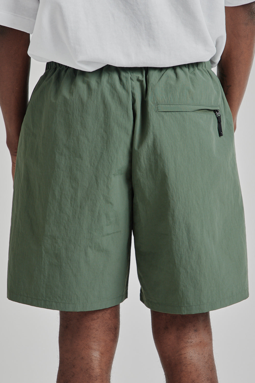Goldwin SS25 Nylon Shorts Urban Green 06
