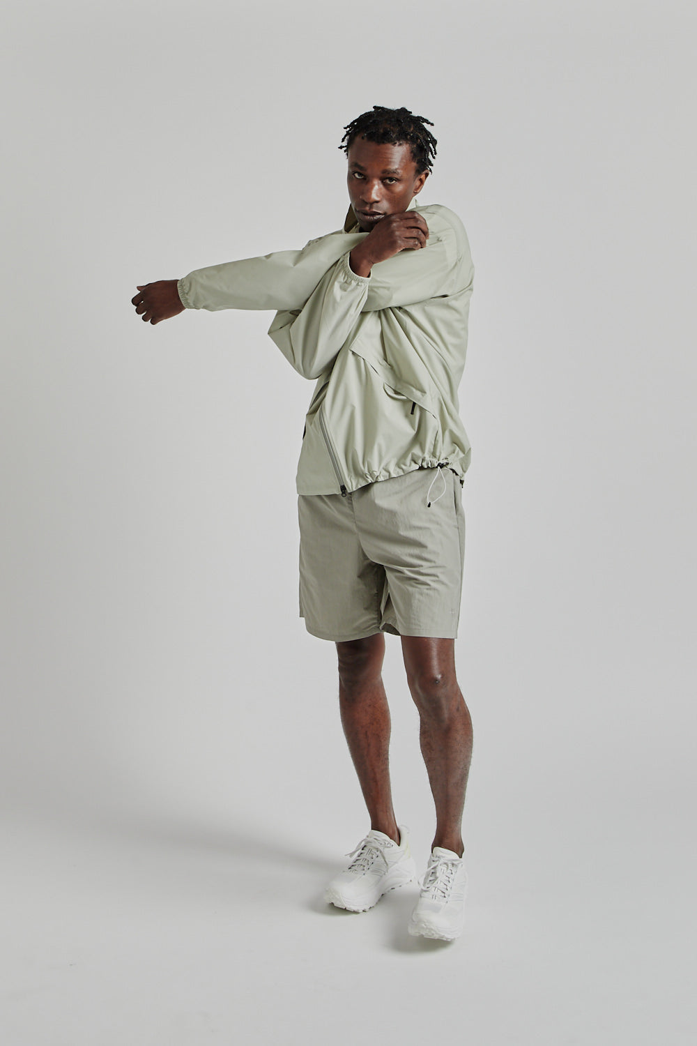 Goldwin Pertex Equilibrium Wind Jacket - Fog Beige | Wallace