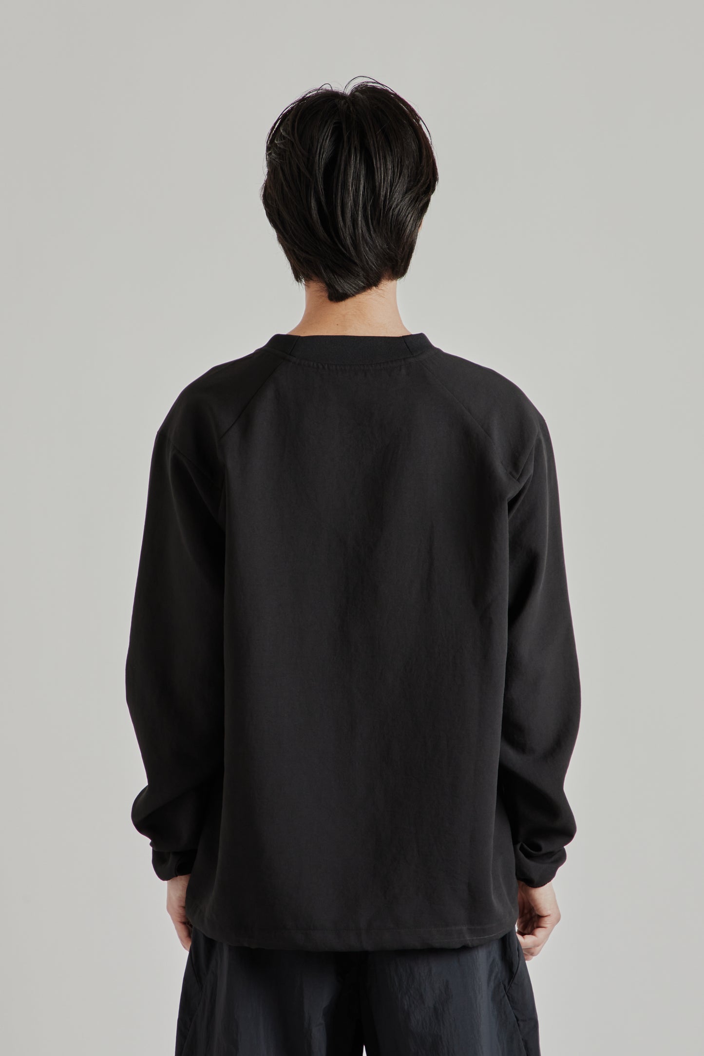 Goldwin SS26 Air Impression Ventris Shirring Pullover Black1794