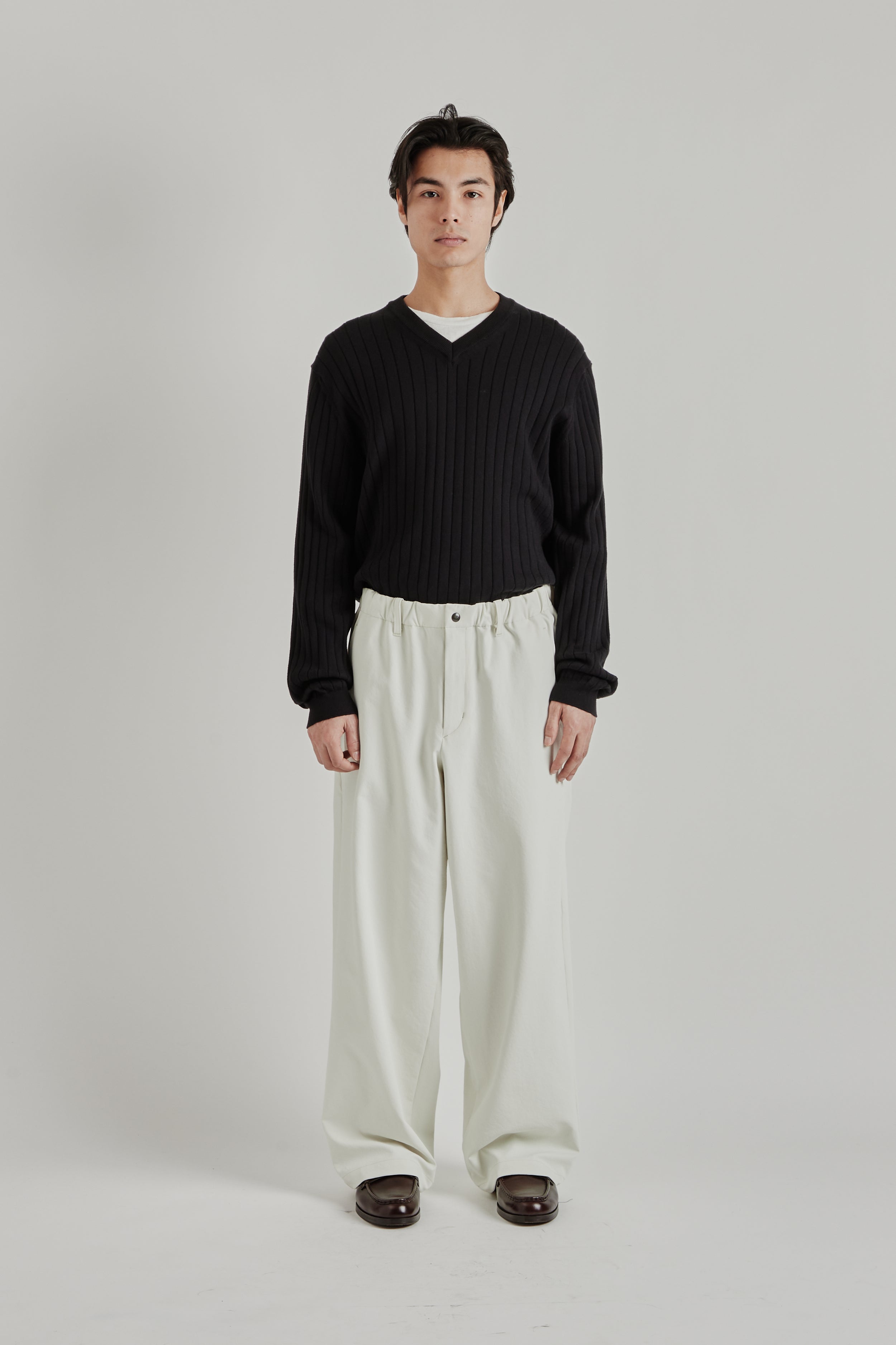 Goldwin Baggy Straight Pants - Ivory | Wallace Mercantile Shop
