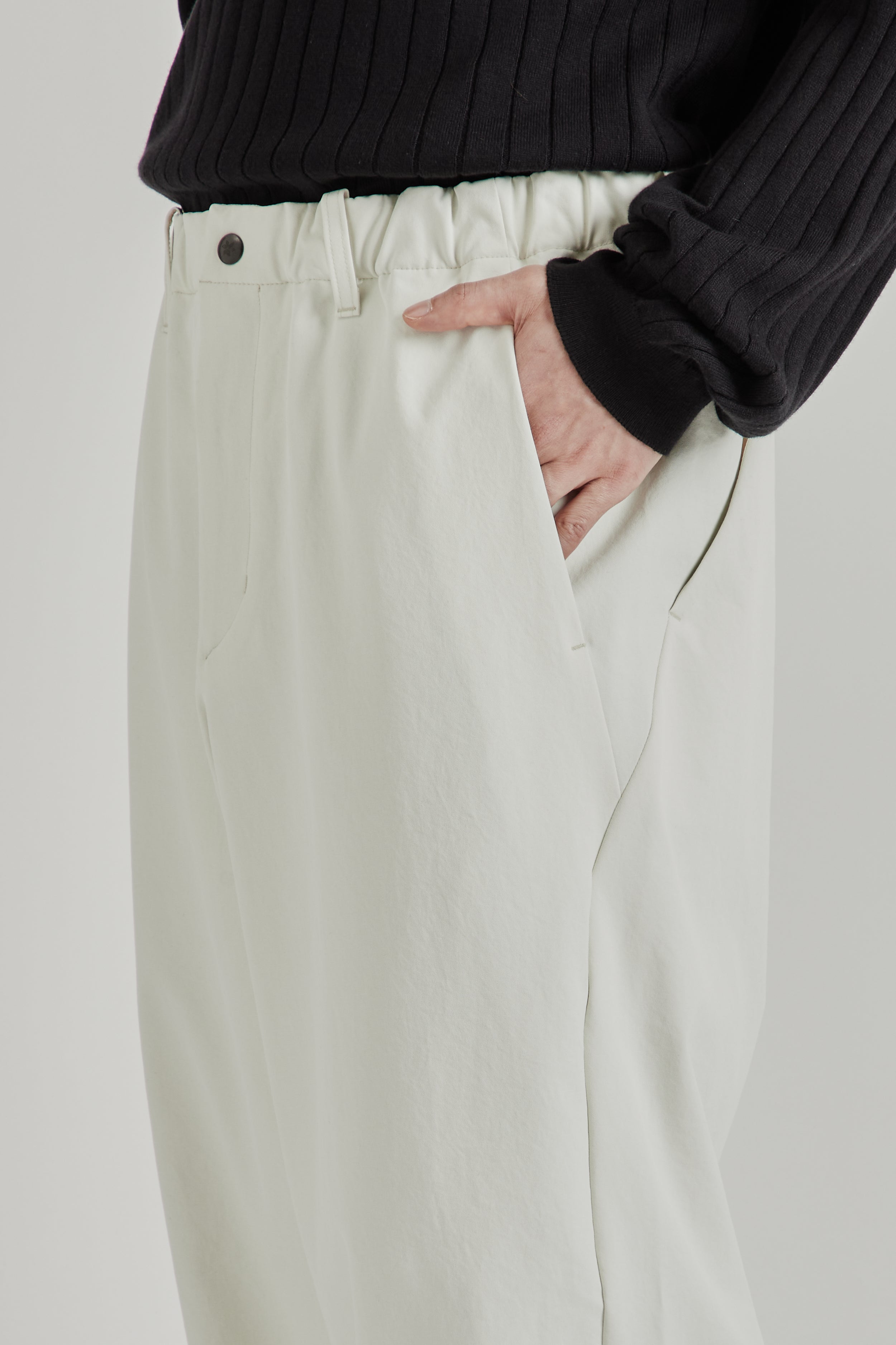 Goldwin Baggy Straight Pants - Ivory | Wallace Mercantile Shop