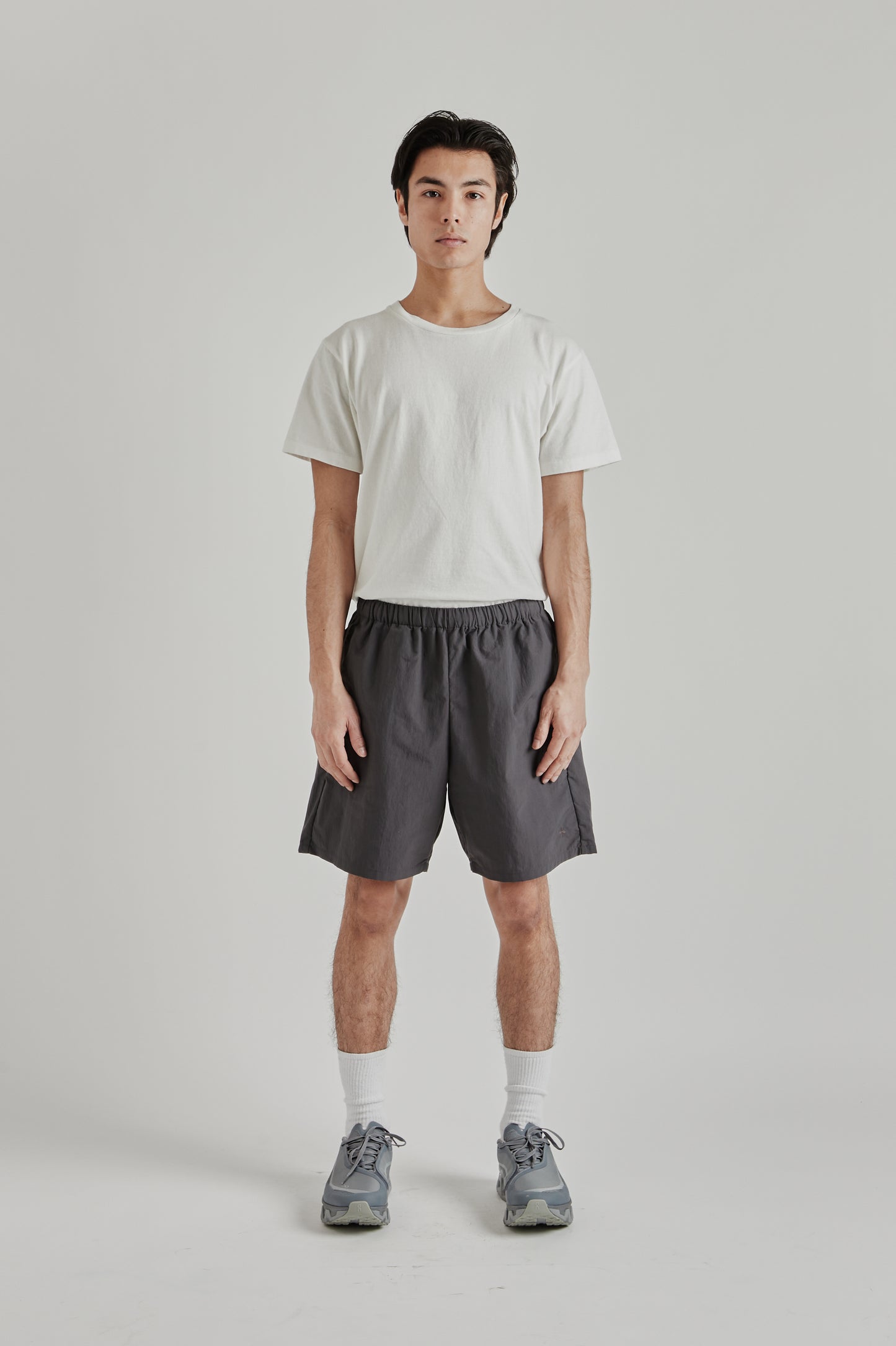 Goldwin SS26 Nylon Shorts Deep Charcoal1656