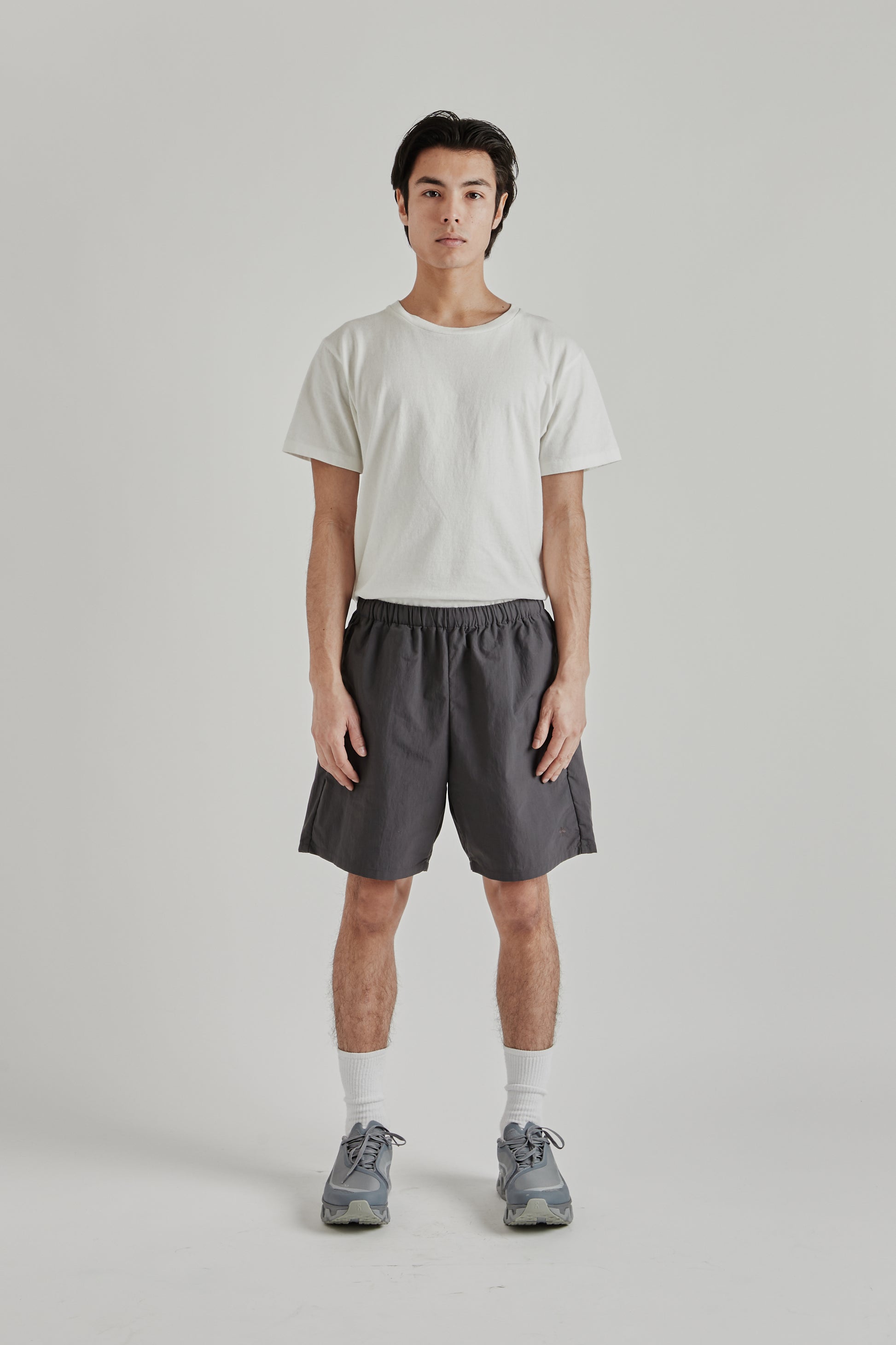 Goldwin SS26 Nylon Shorts Deep Charcoal1656