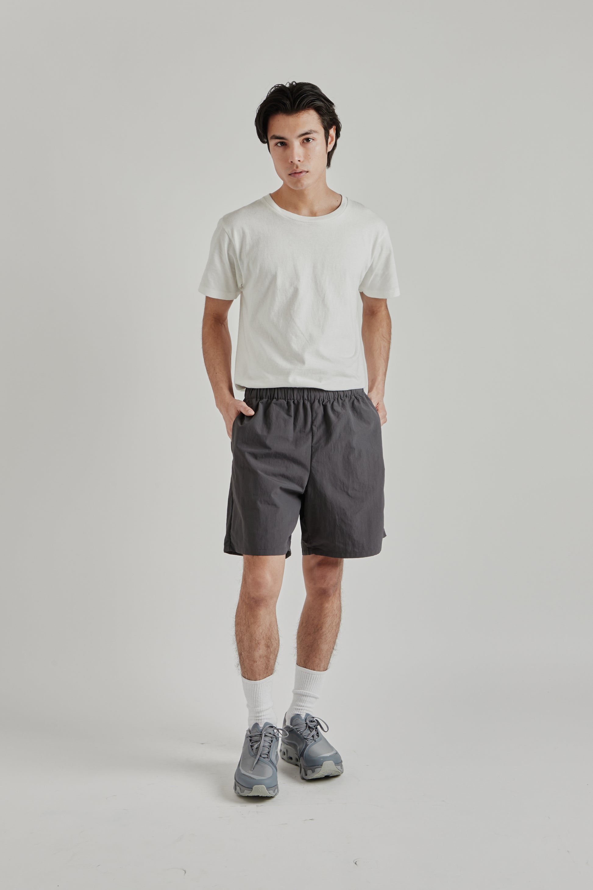 Goldwin SS26 Nylon Shorts Deep Charcoal1675