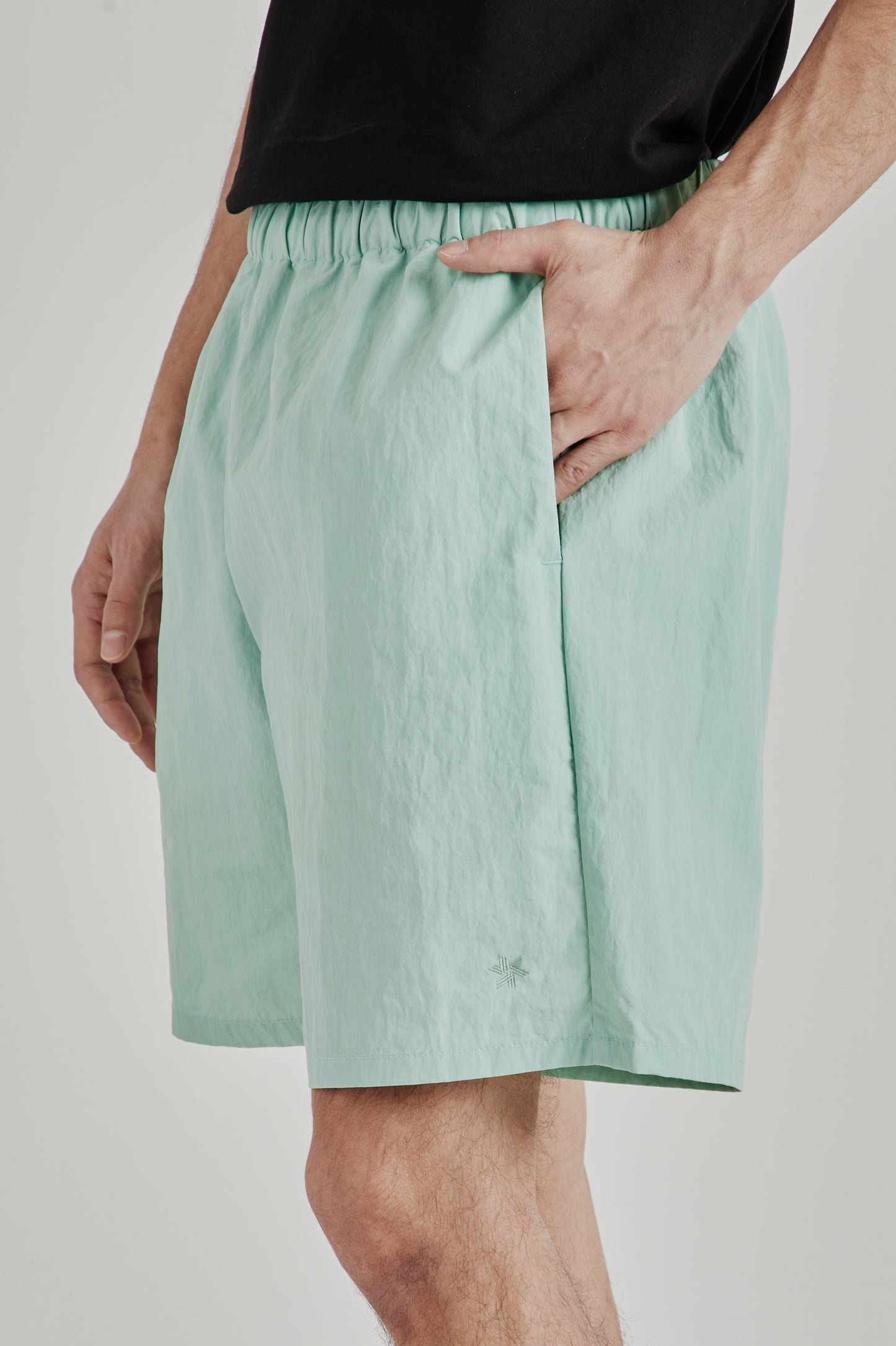 Goldwin SS26 Nylon Shorts Opal Green1746