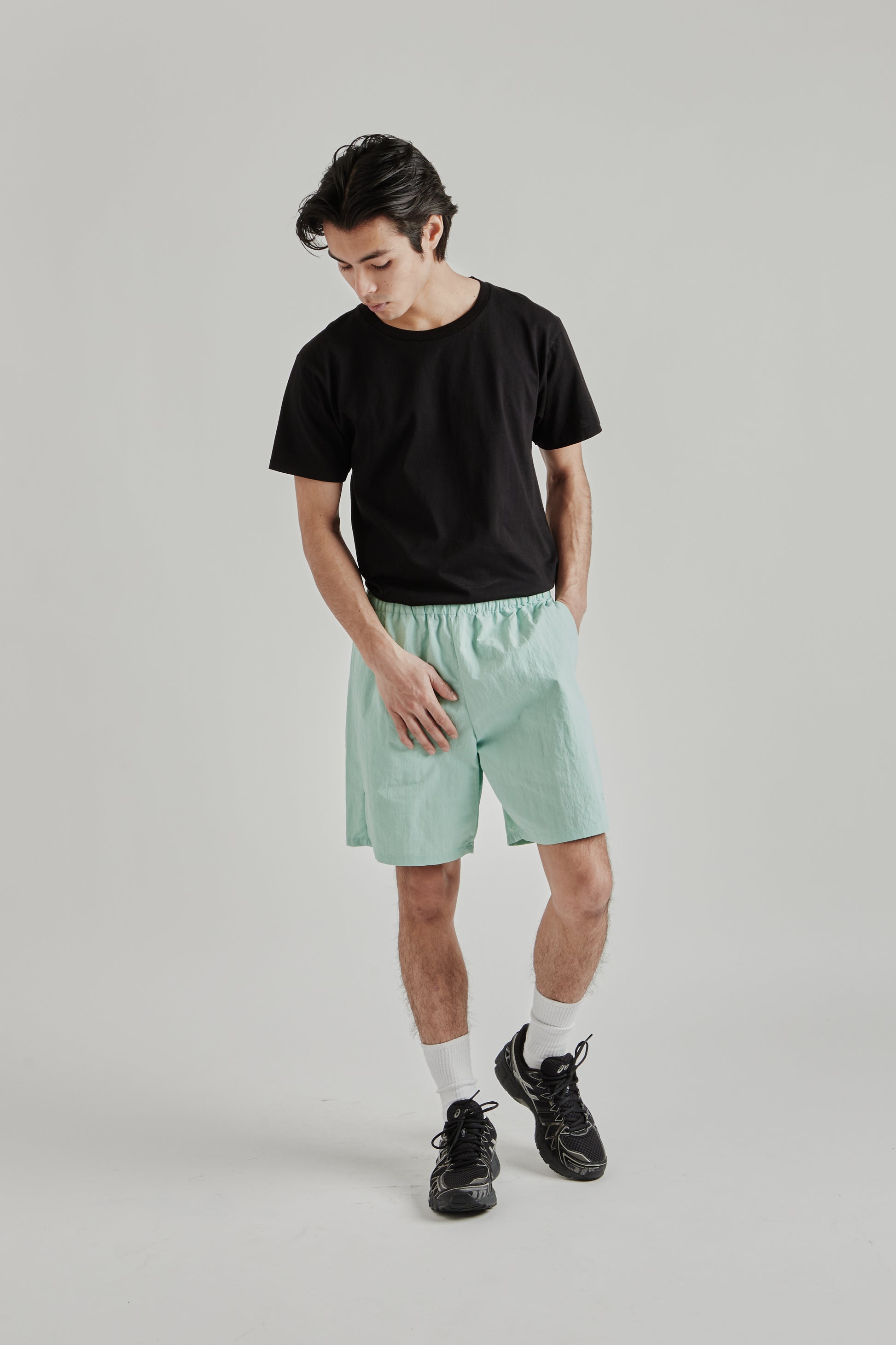 Goldwin SS26 Nylon Shorts Opal Green1750