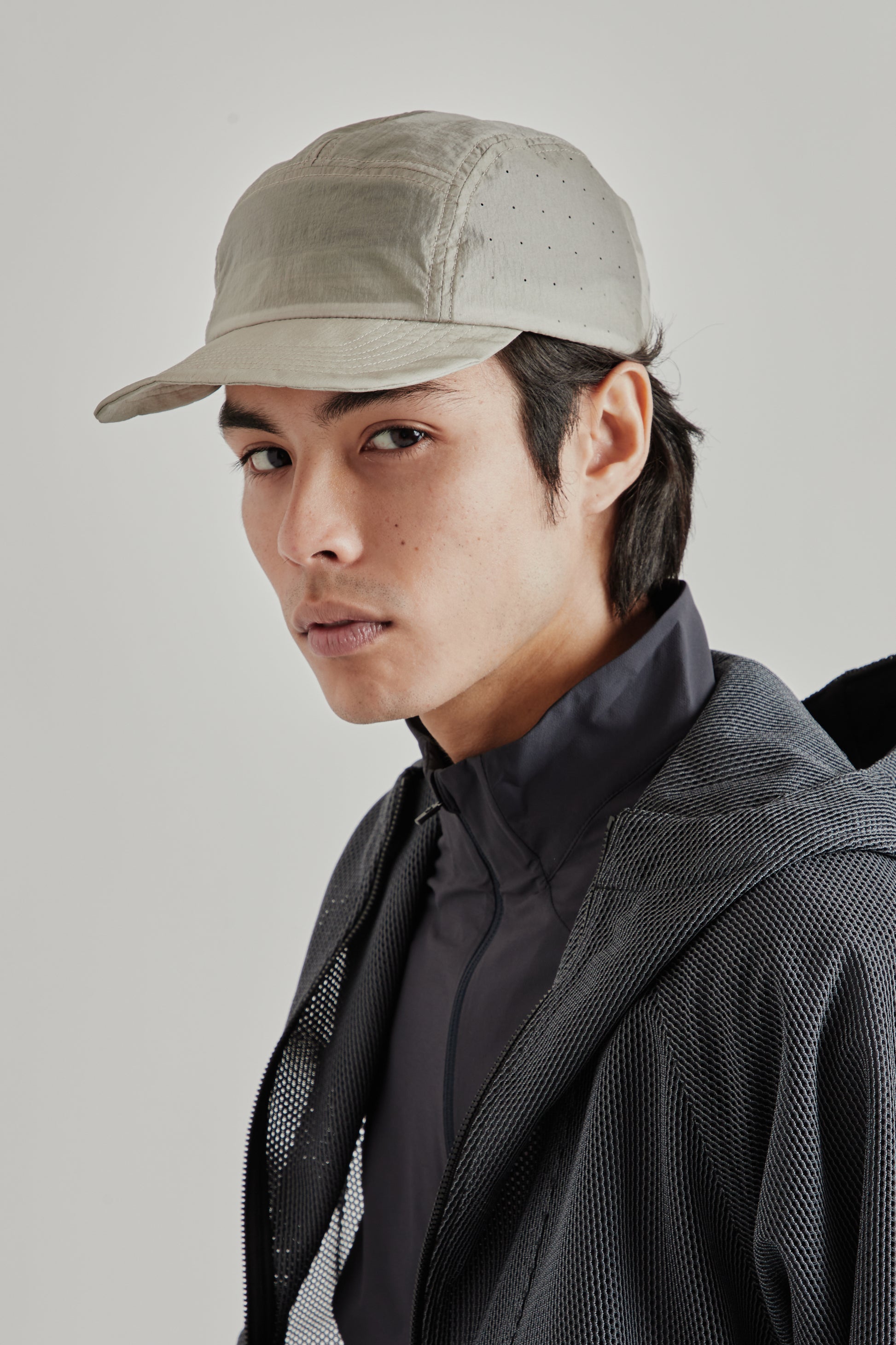 Goldwin SS26 Sheer Nylon Cap Arid Beige2085