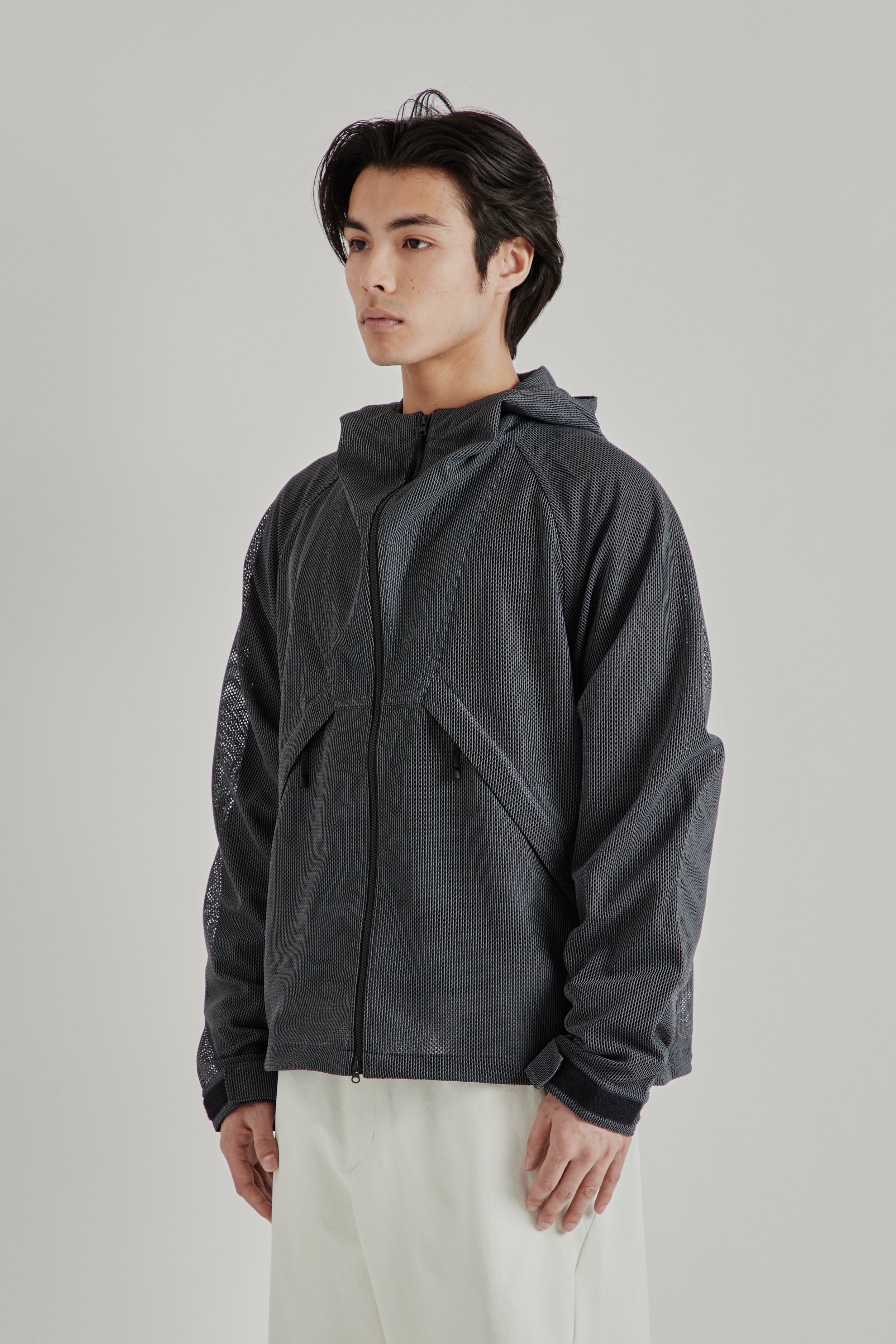Goldwin Tonalith Mesh Hooded Jacket - Black | Wallace Mercantile Shop