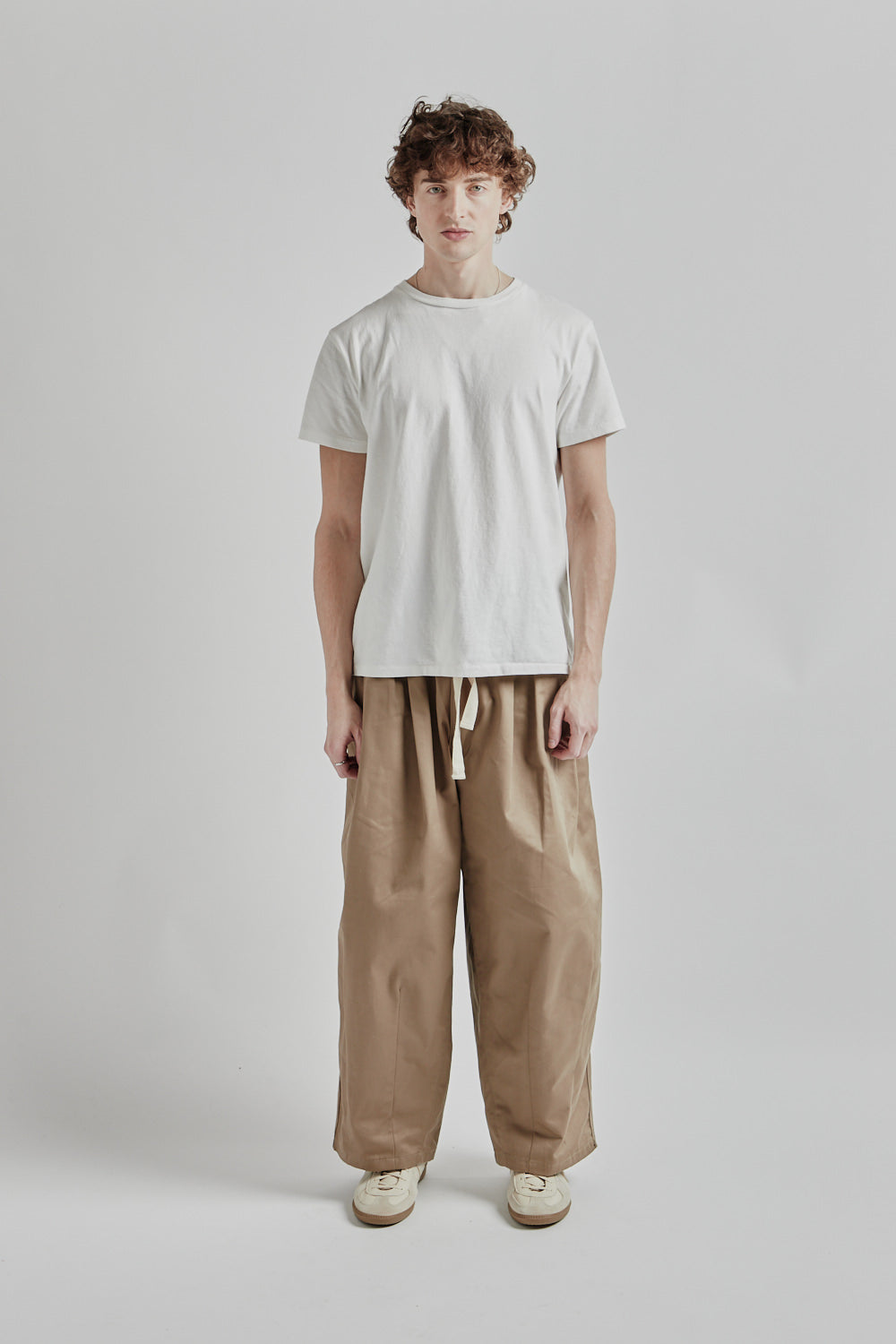 Is-Ness Balloon EZ Pants Beige 01