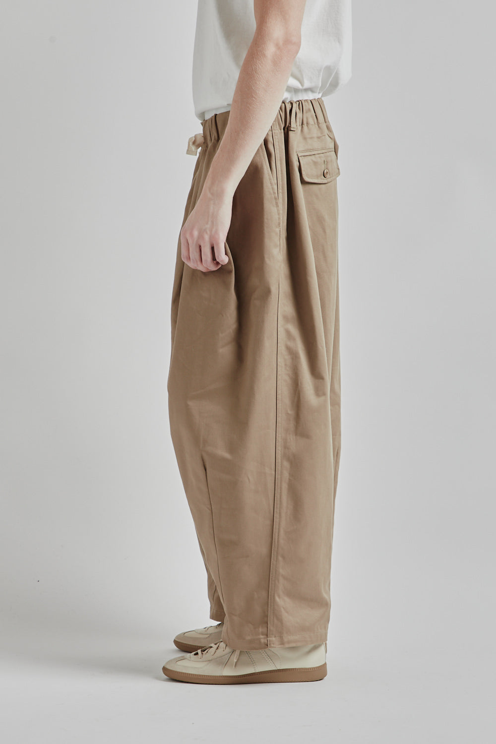 Is-Ness Balloon EZ Pants Beige 06