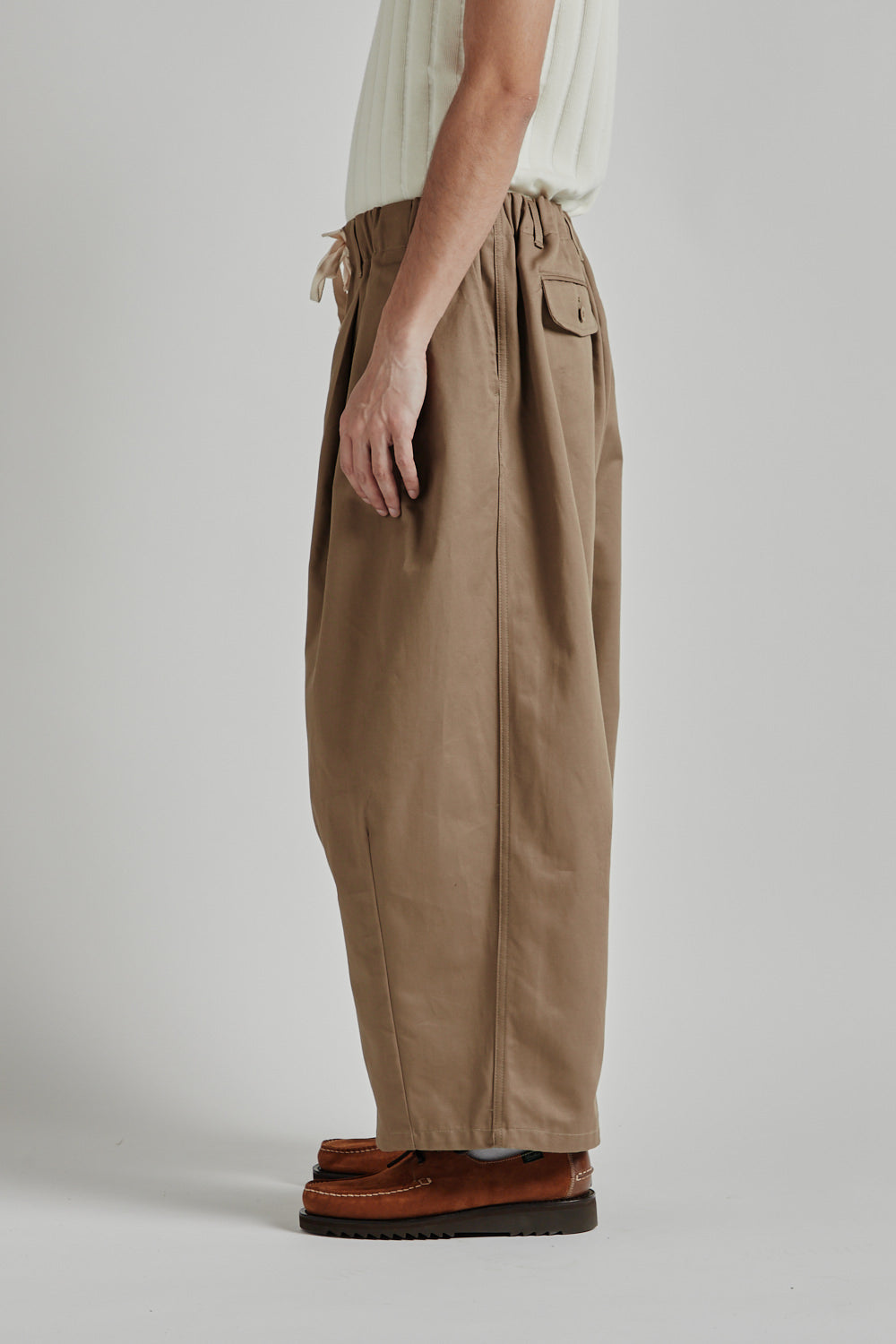 Is-Ness Balloon EZ Pants Beige 08 