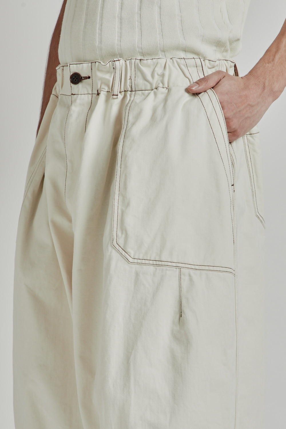 Is-ness Balloon Baker Pant Off White 10