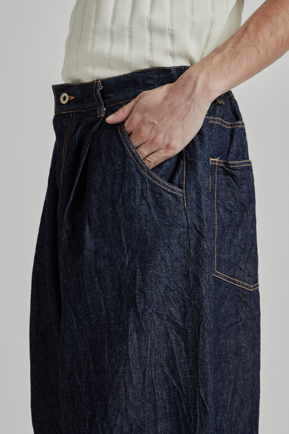 Is-Ness Denim 5 Pocket Balloon Pants - Indigo One Wash | Wallace