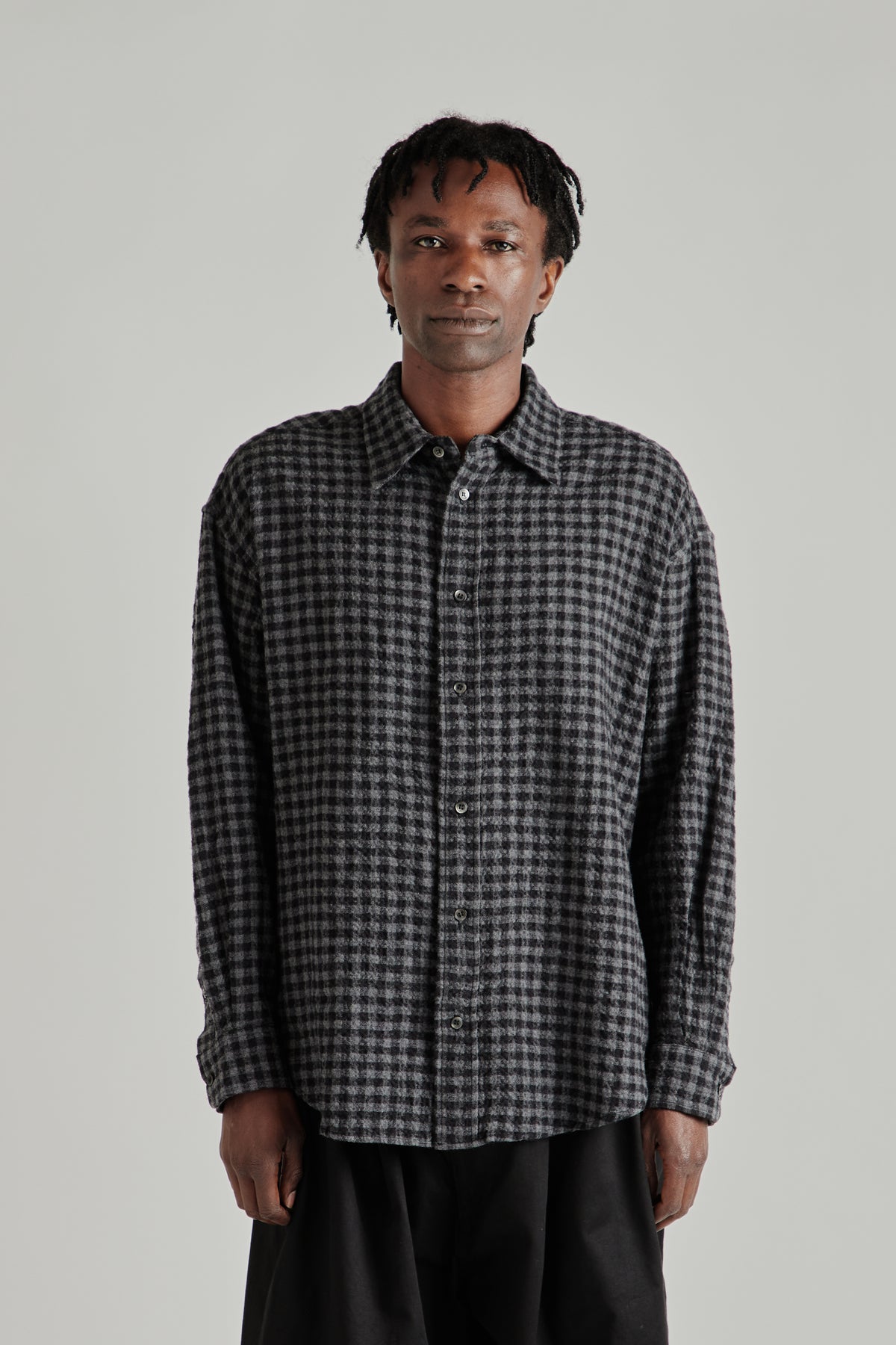 Ripple Check Shirt - Black/Charcoal