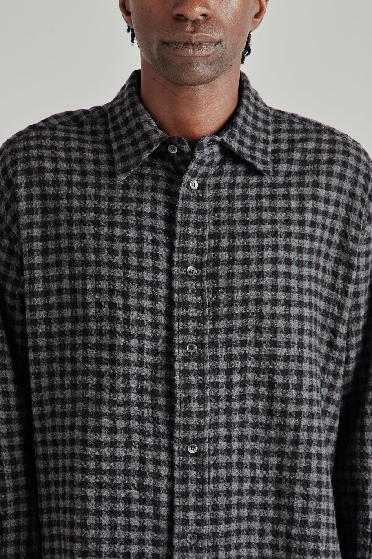Ripple Check Shirt - Black/Charcoal