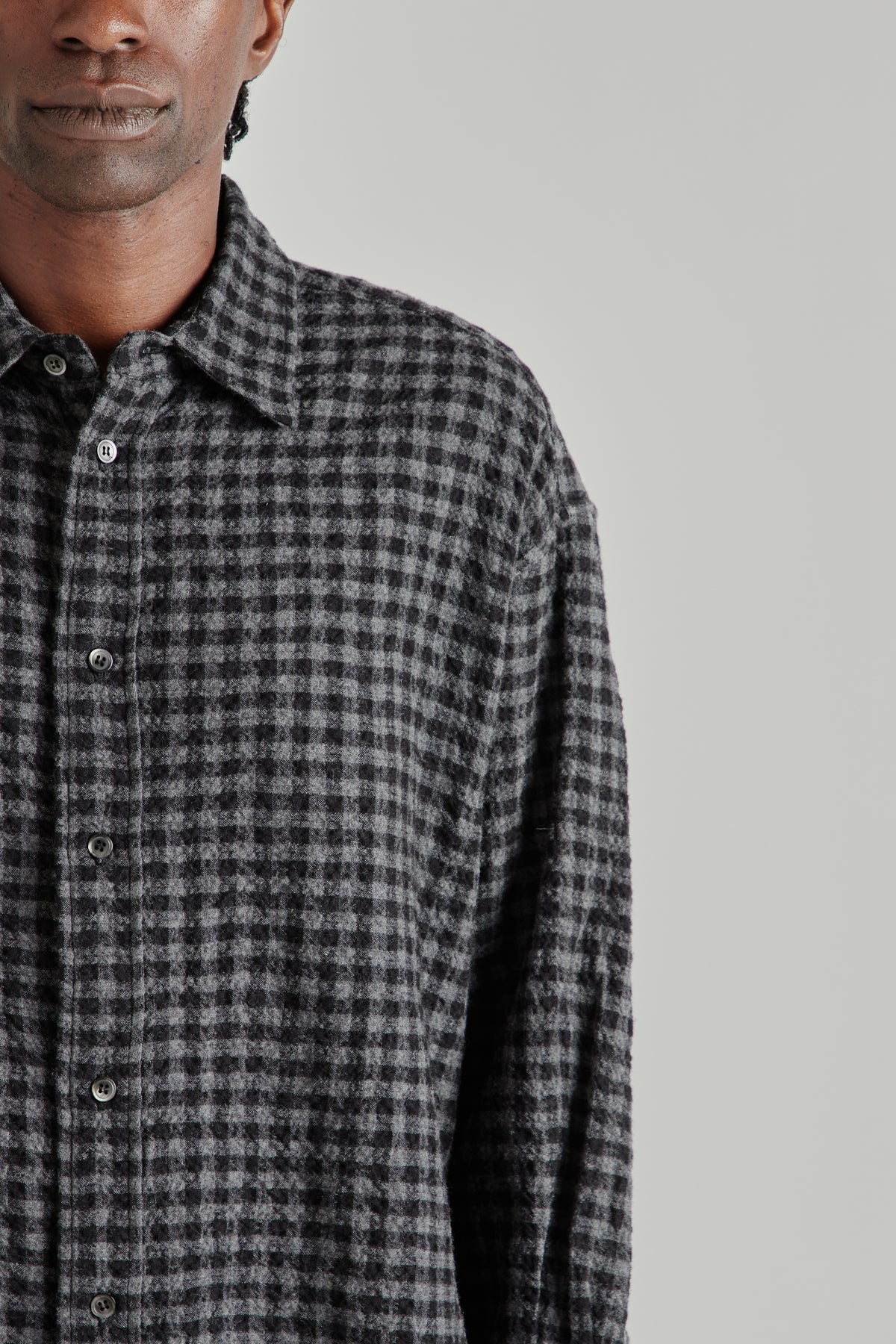 Ripple Check Shirt - Black/Charcoal