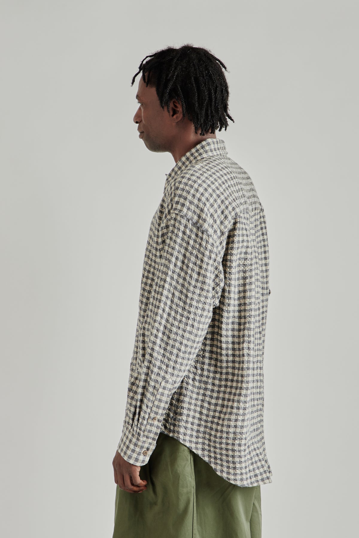 Ripple Check Shirt - Gray/Beige