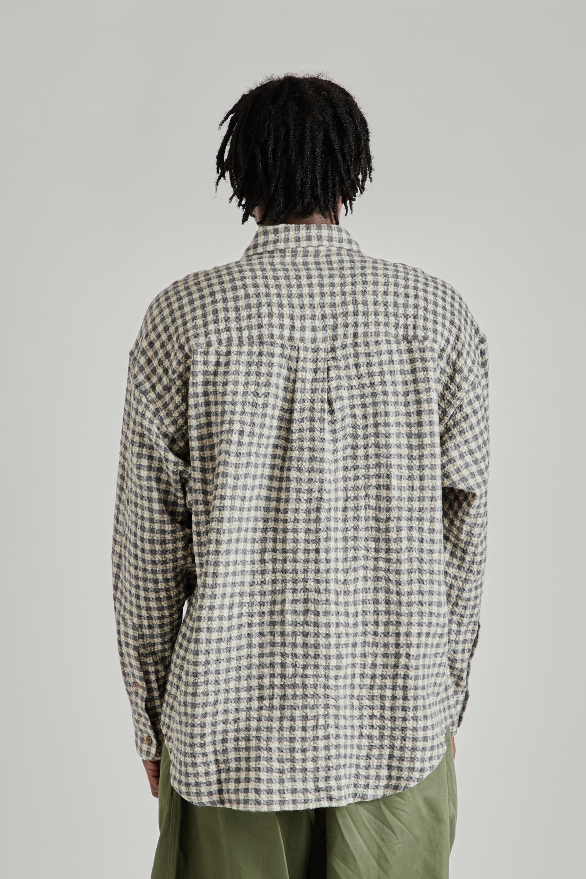 Ripple Check Shirt - Gray/Beige