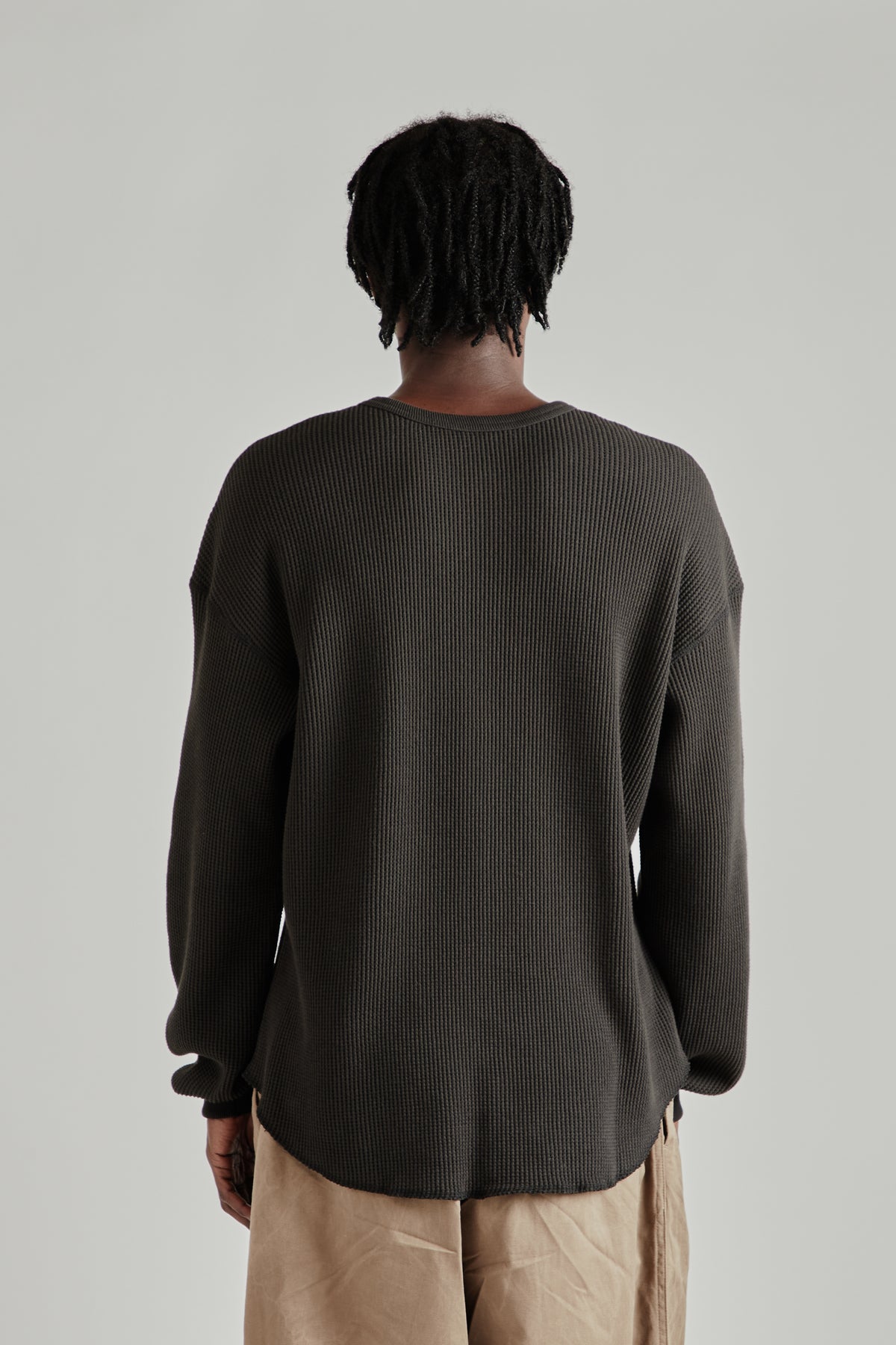 Thermal Henley Long-Sleeve Shirt - Black
