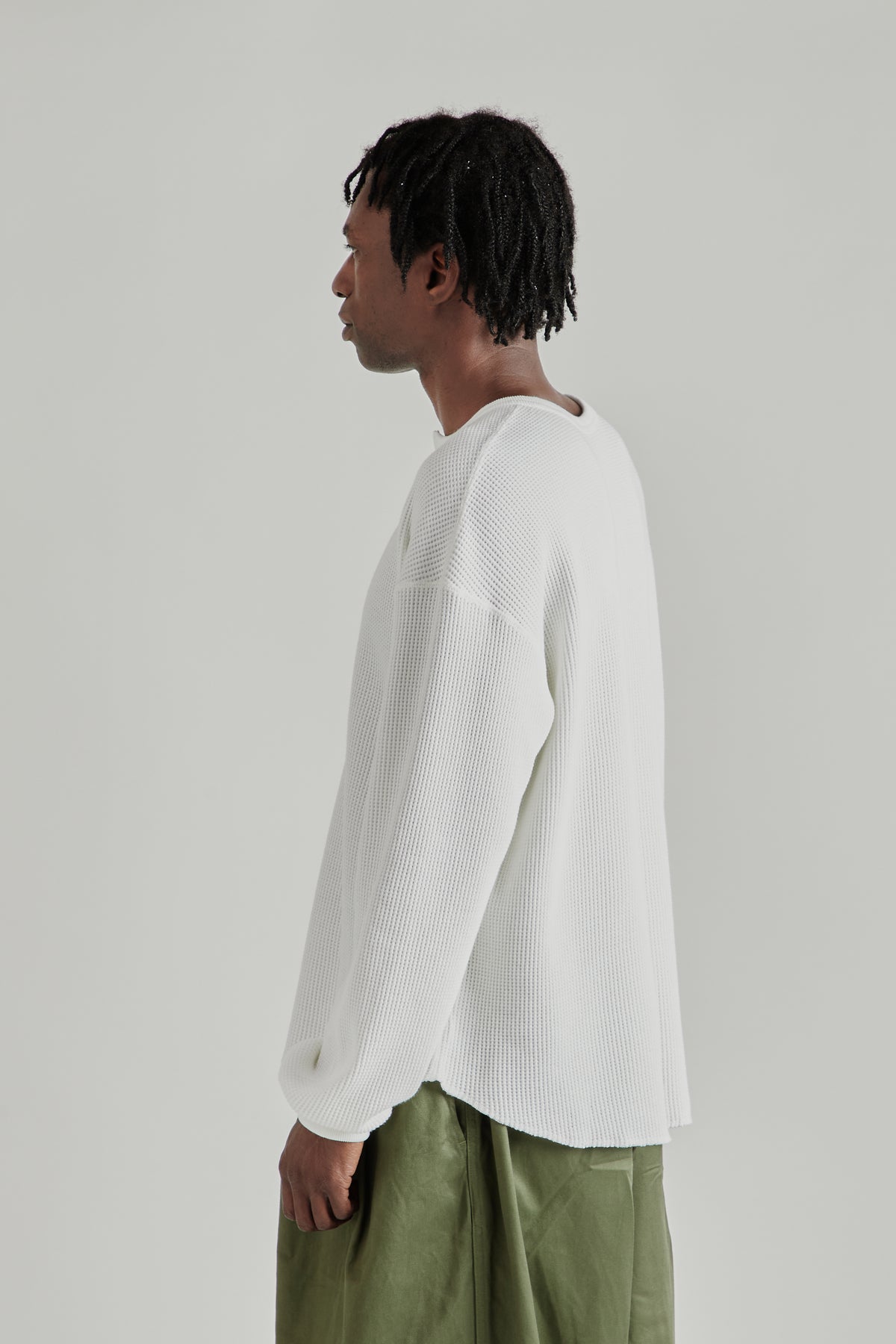 Thermal Henley Long-Sleeve Shirt - White