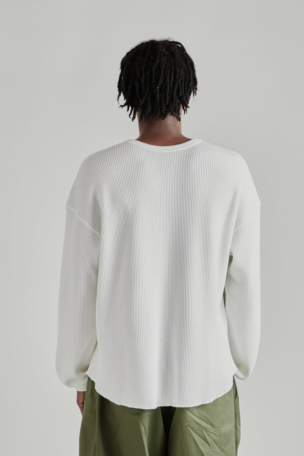 Thermal Henley Long-Sleeve Shirt - White