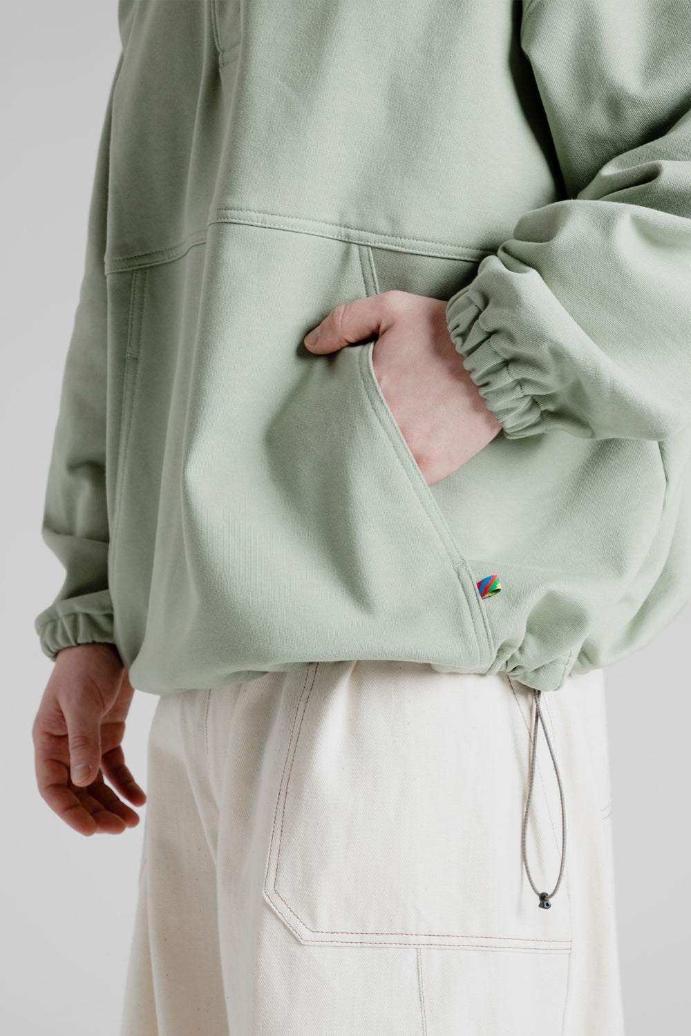 Is-Ness Pullover Sweatshirt in Mint Gray