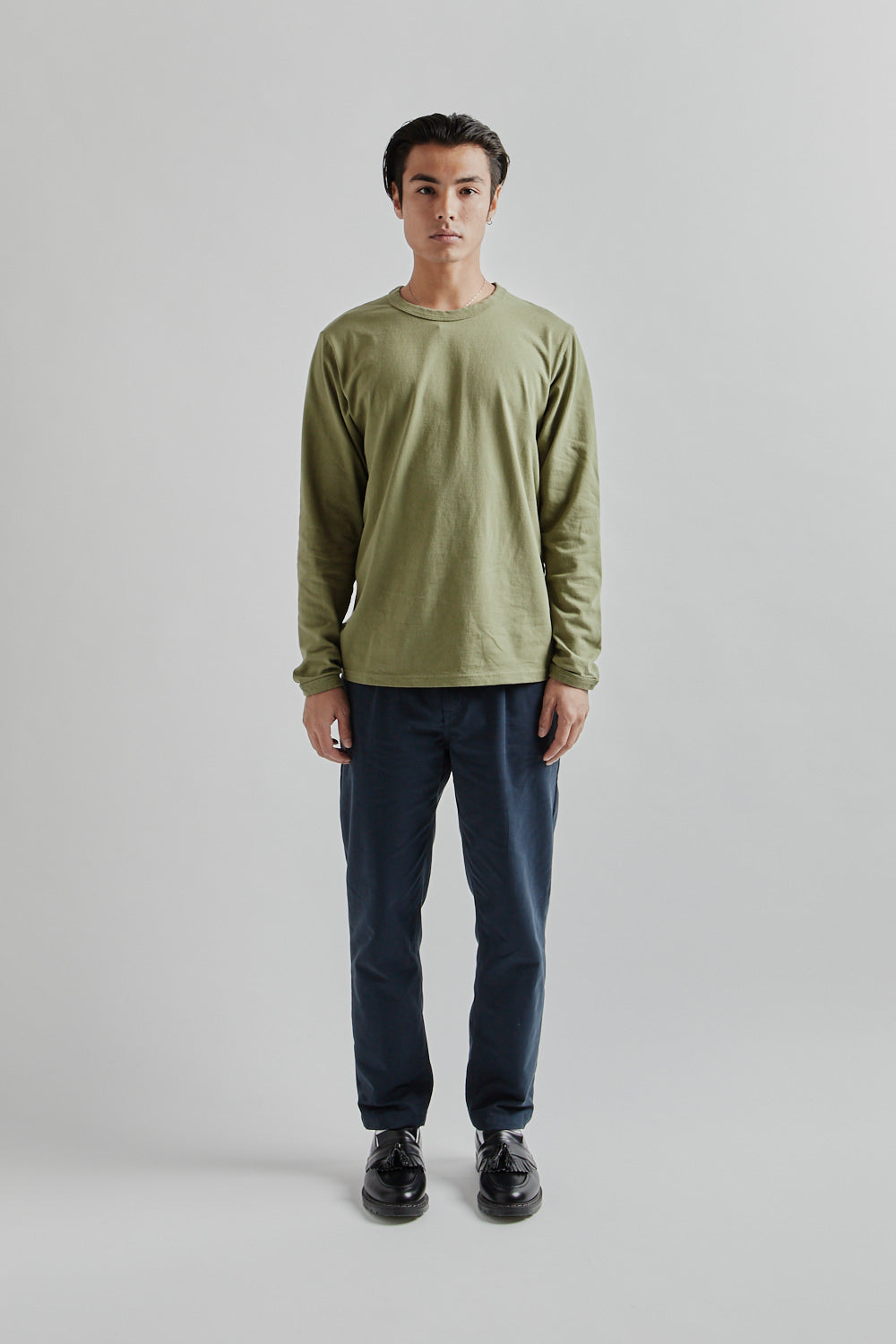 Jackman LS Lead-off T-Shirt Olive 1