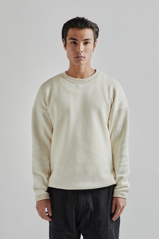 Jackman Quarter Knit Himo LS T-Shirt White 2