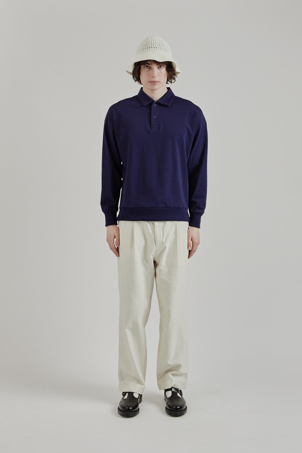 Jackman SS25 Grace LS Owners Polo Blue Depths 1