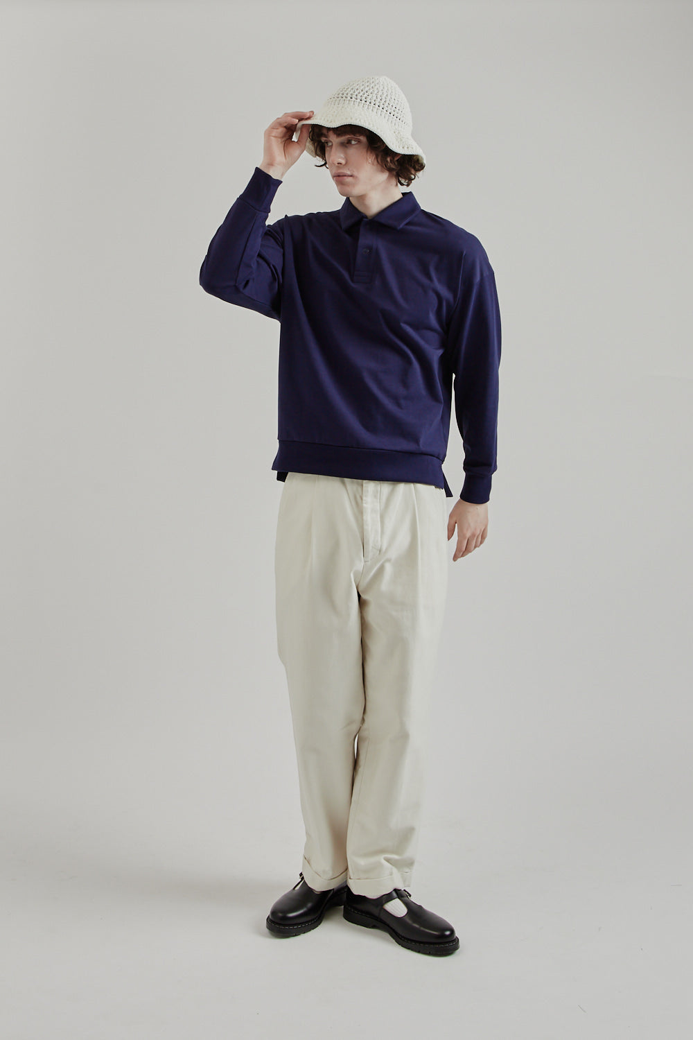Jackman SS25 Grace LS Owners Polo Blue Depths 11