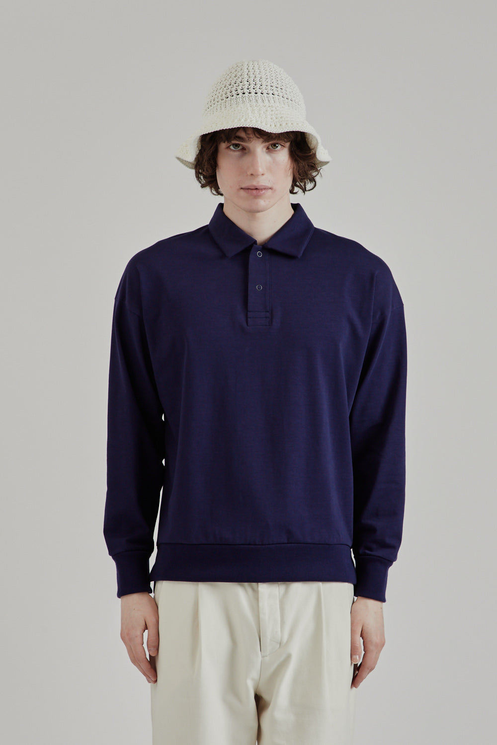 Jackman SS25 Grace LS Owners Polo Blue Depths 2