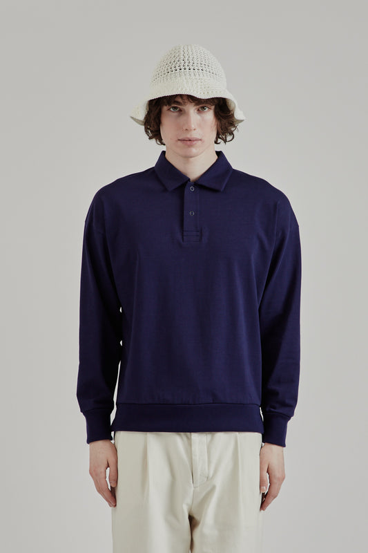 Jackman SS25 Grace LS Owners Polo Blue Depths 2