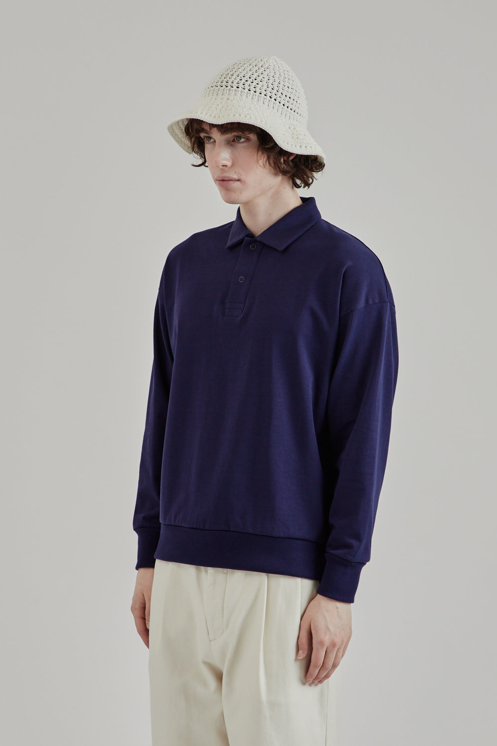 Jackman SS25 Grace LS Owners Polo Blue Depths 3