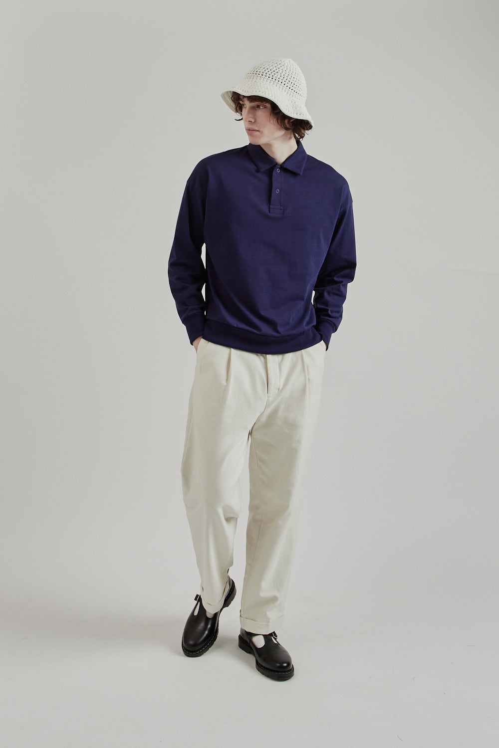 Jackman SS25 Grace LS Owners Polo Blue Depths 9