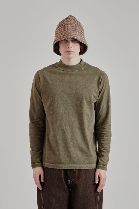 Jackman SS25 Midneck LS Tshirt Fade Sepia 2
