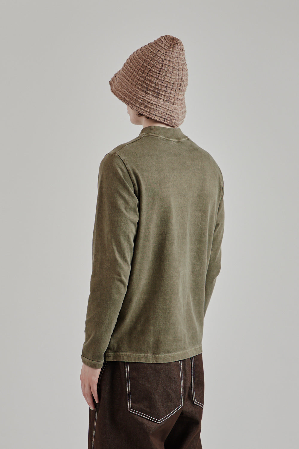 Jackman SS25 Midneck LS Tshirt Fade Sepia 4