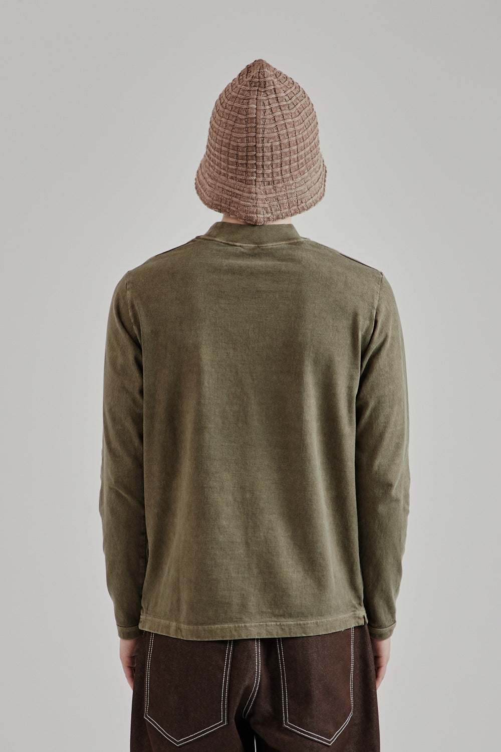 Jackman SS25 Midneck LS Tshirt Fade Sepia 5