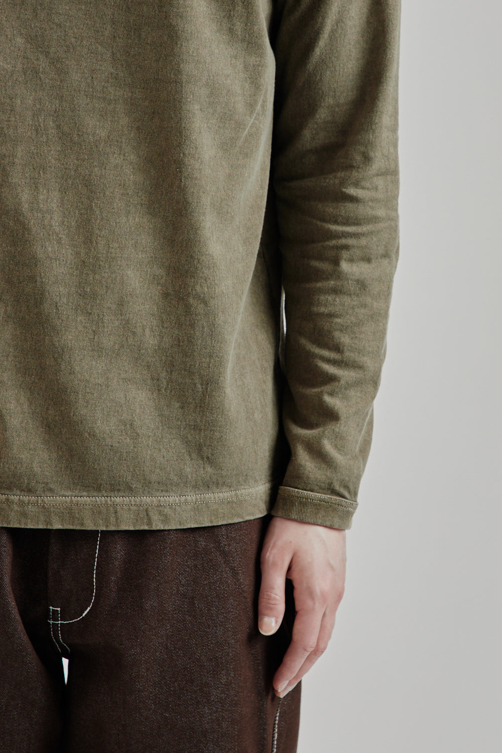 Jackman SS25 Midneck LS Tshirt Fade Sepia 8