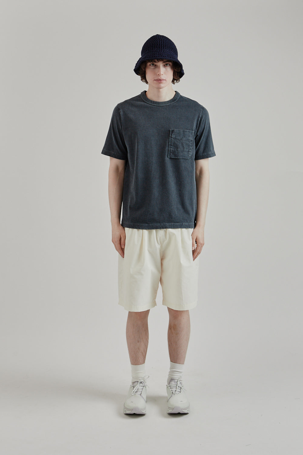 Jackman SS25 Pocket Tshirt Fade Blue Gray 1