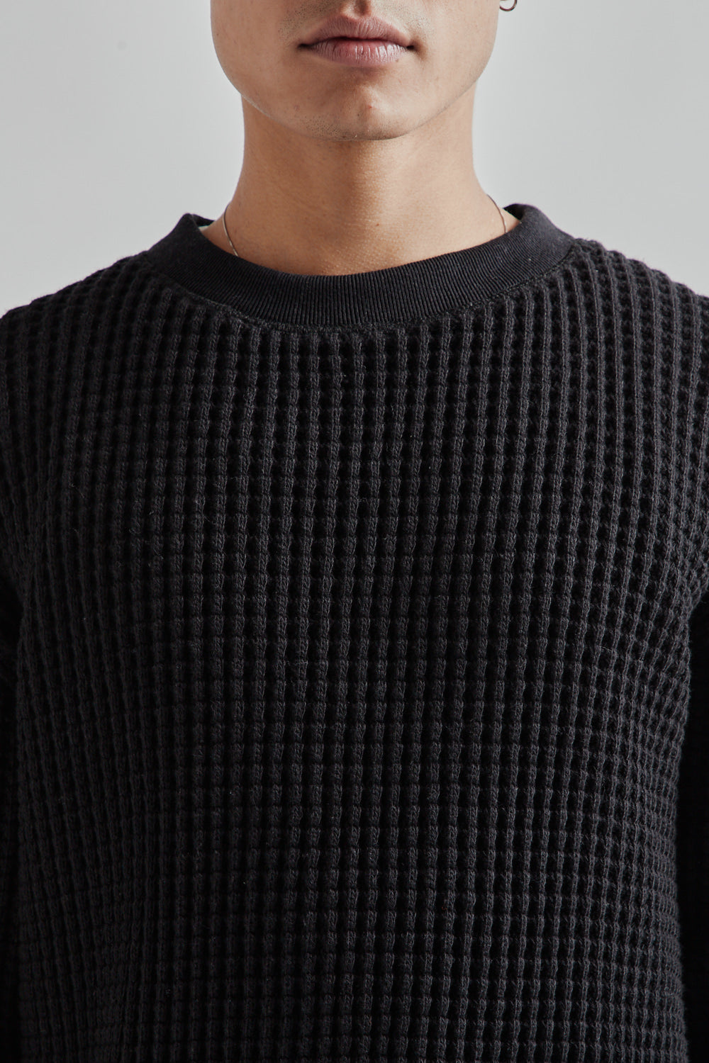 Jackman Waffle Crewneck Black 6