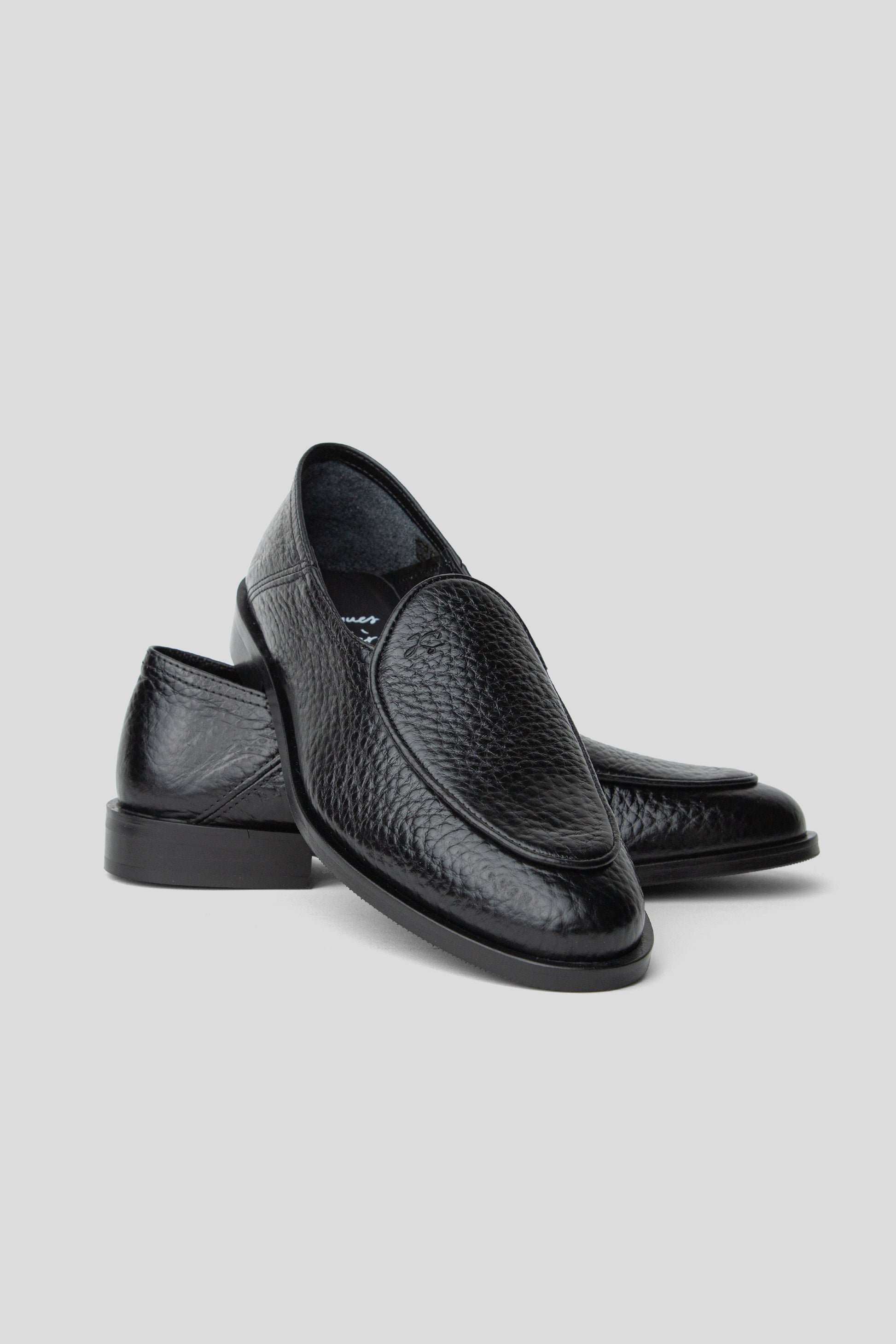 Jacques Soloviere SS26 Chris Black Jumbo Grained Calf Leather 4