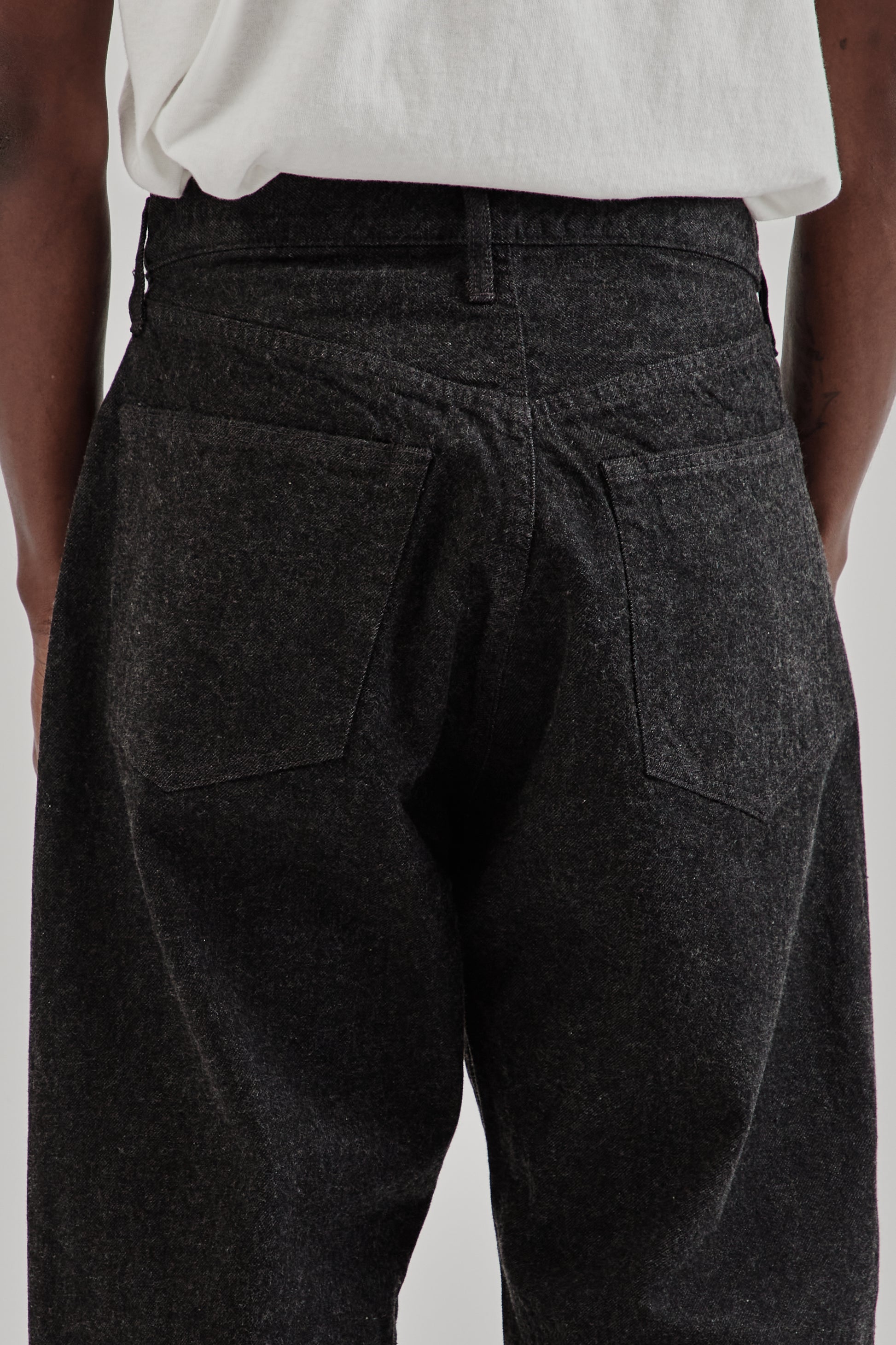 Kaptain Sunshine 5P Zipper Front Denim Pants Black One Wash 5