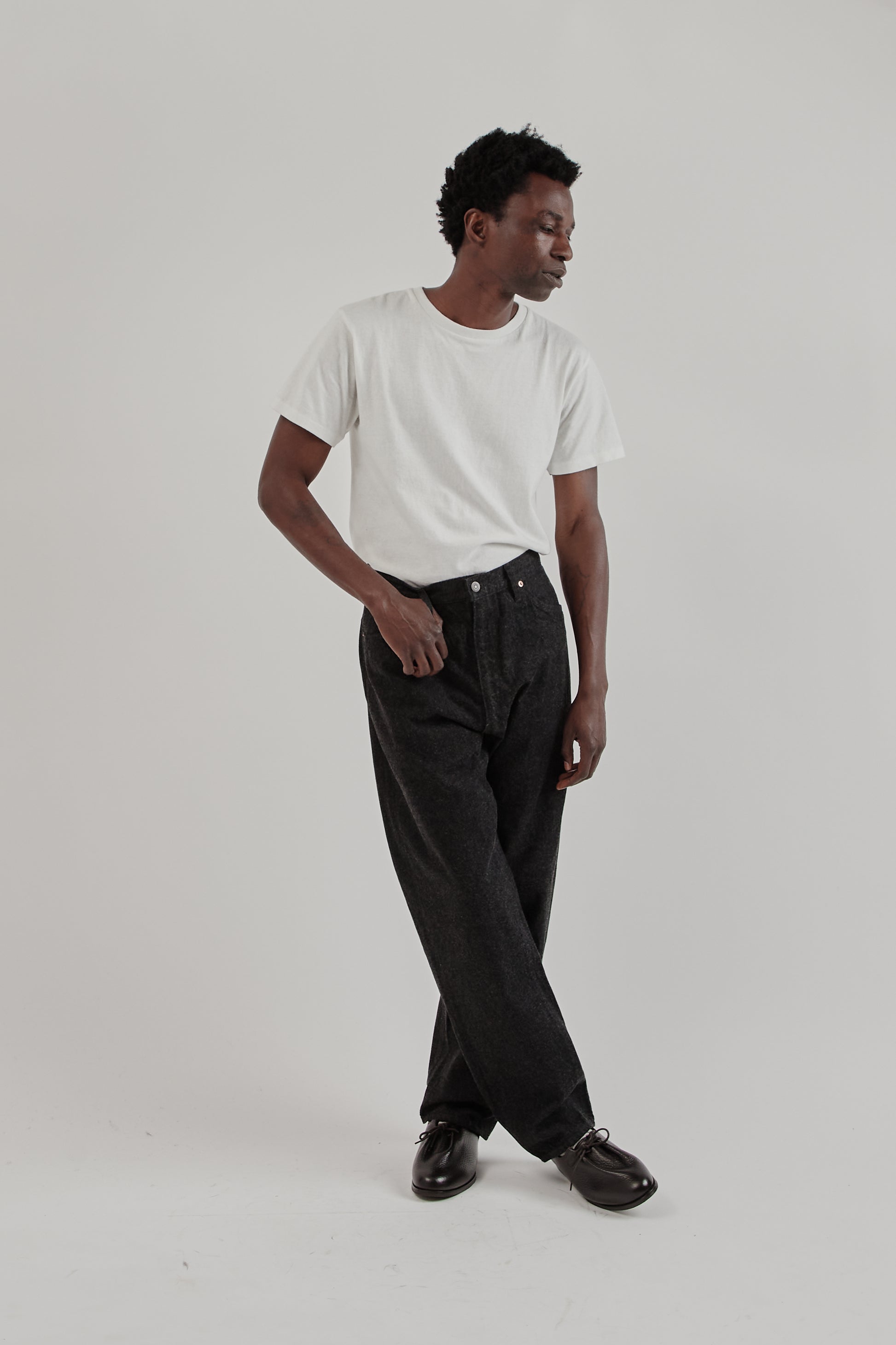 Kaptain Sunshine 5P Zipper Front Denim Pants Black One Wash 9