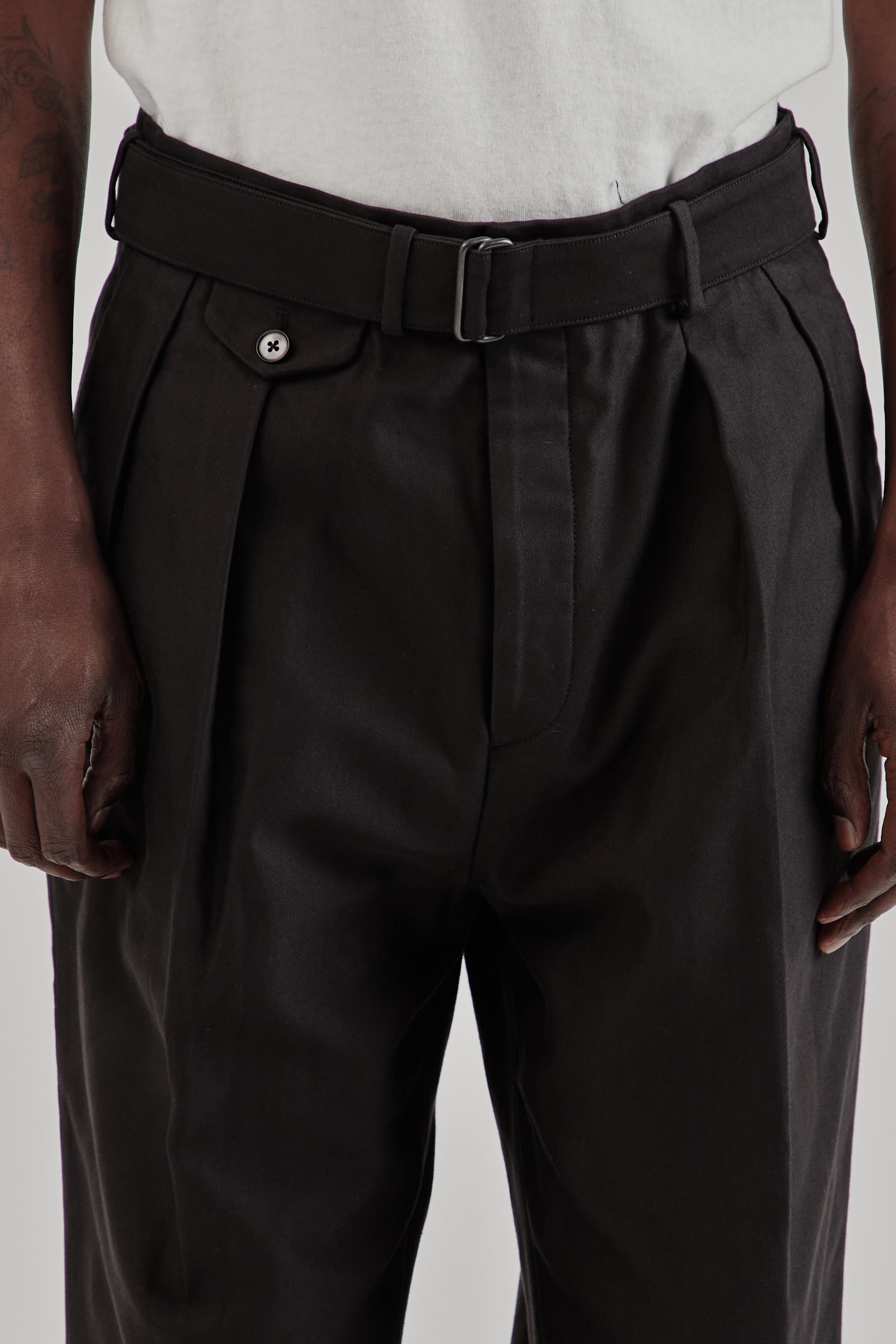 Kaptain Sunshine Belted Riviera Pants - Black | Wallace Mercantile